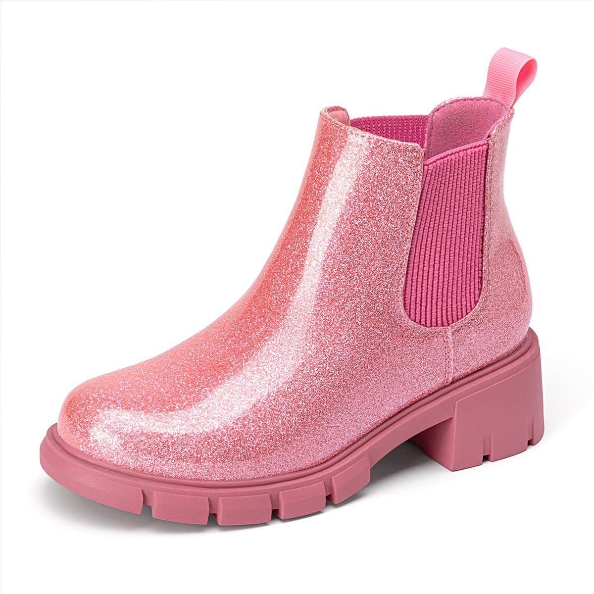 Athlefit Girls Ankle Boots Kids Chunky Chelsea Booties