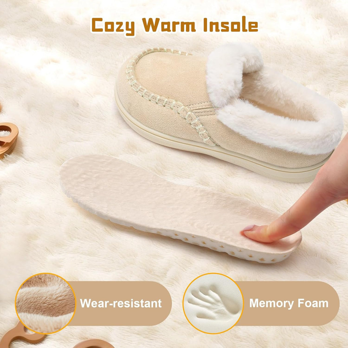 LeIsfIt Kids Slippers Boys Girls Warm Memory Foam Fuzzy House Shoes