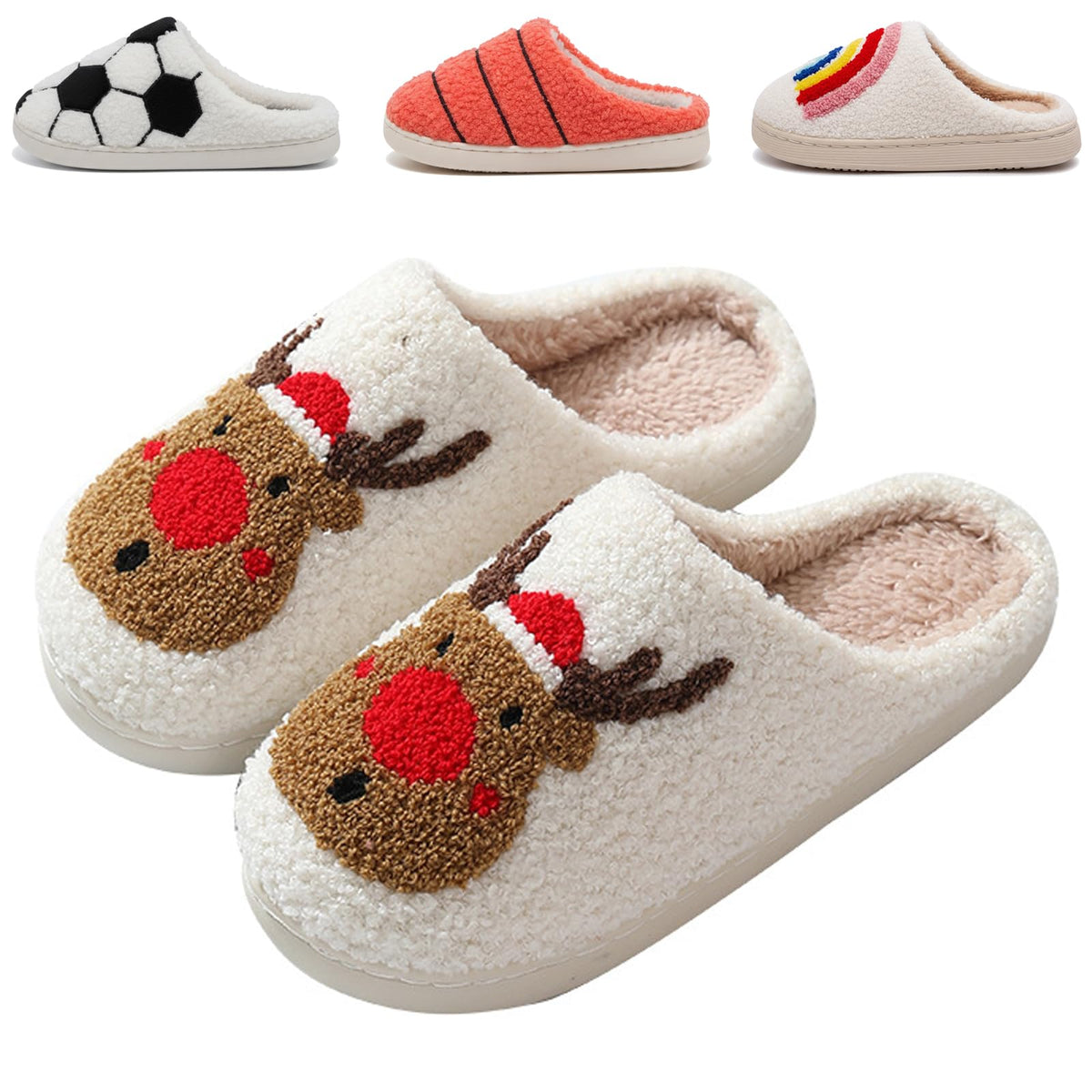 Kids Slippers Boys Girls Warm Winter House Slippers Fuzzy Soft Plush Bedroom Non-Slip Memory Foam Home Shoes