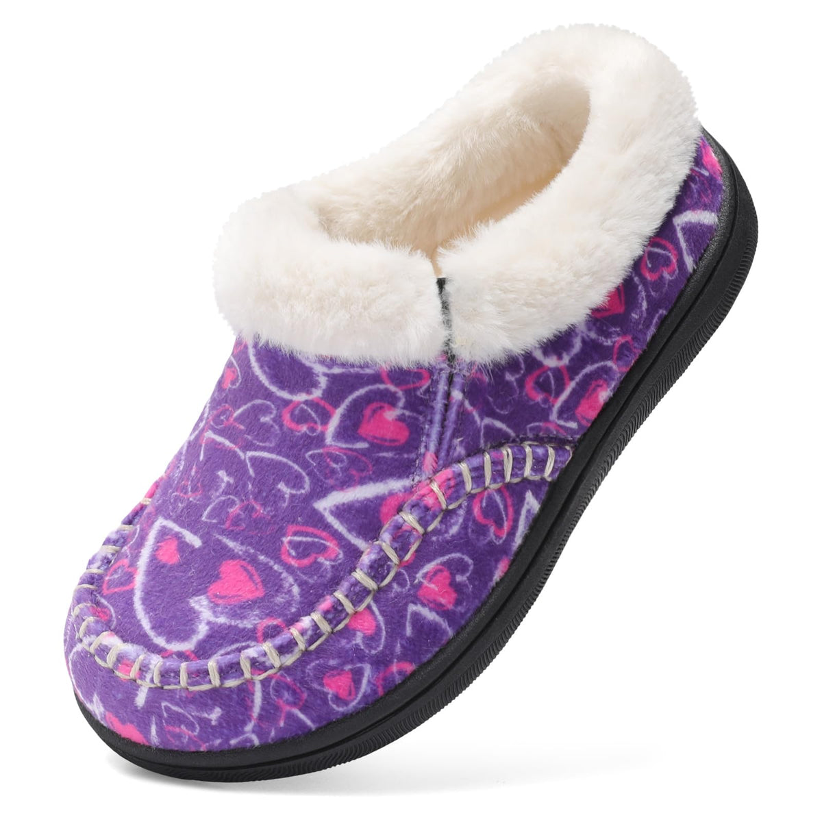 LeIsfIt Kids Slippers Boys Girls Warm Memory Foam Fuzzy House Shoes