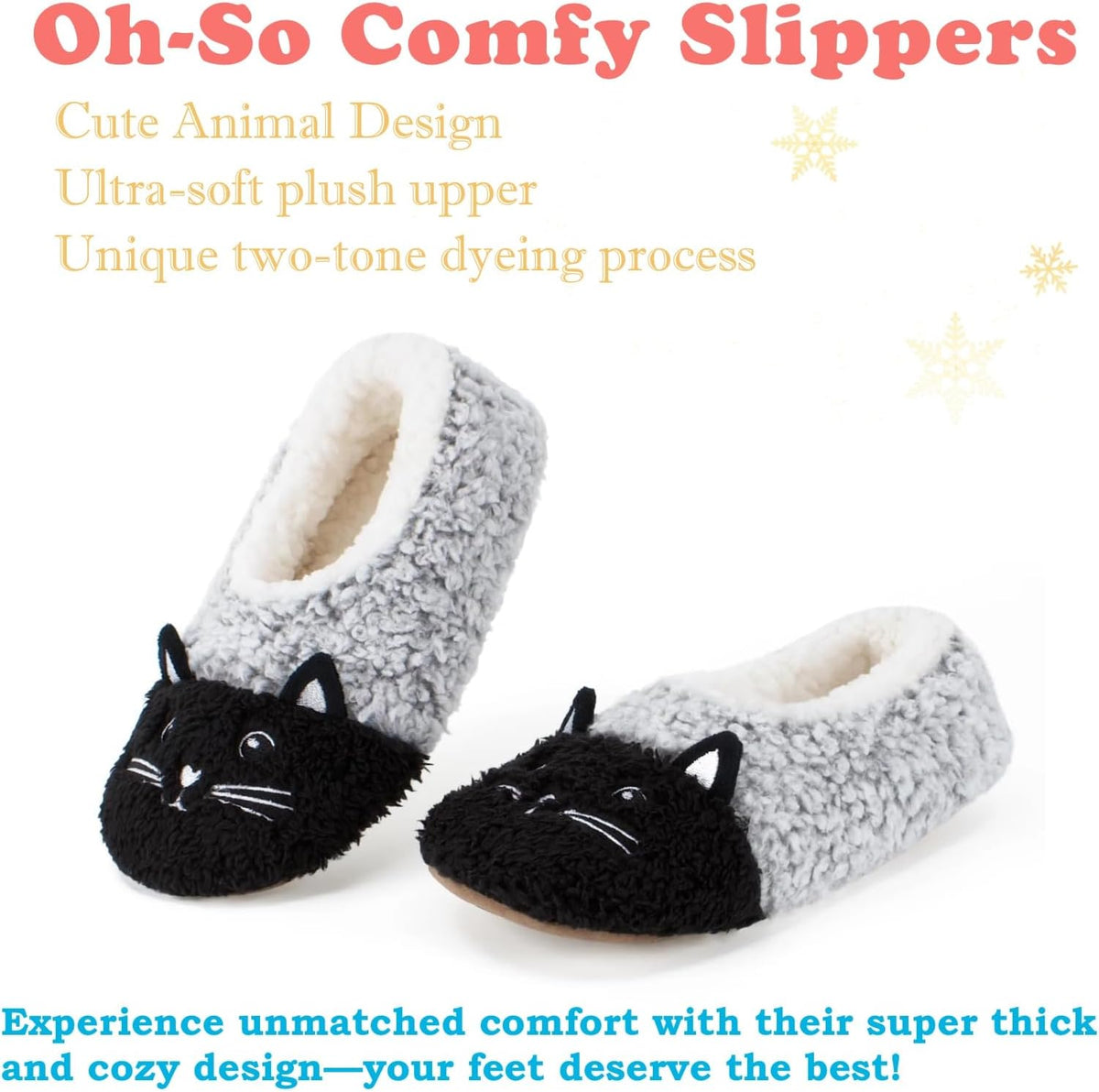 Cute Animal Slippers for Women, Kids and Toddlers with Soft Soles