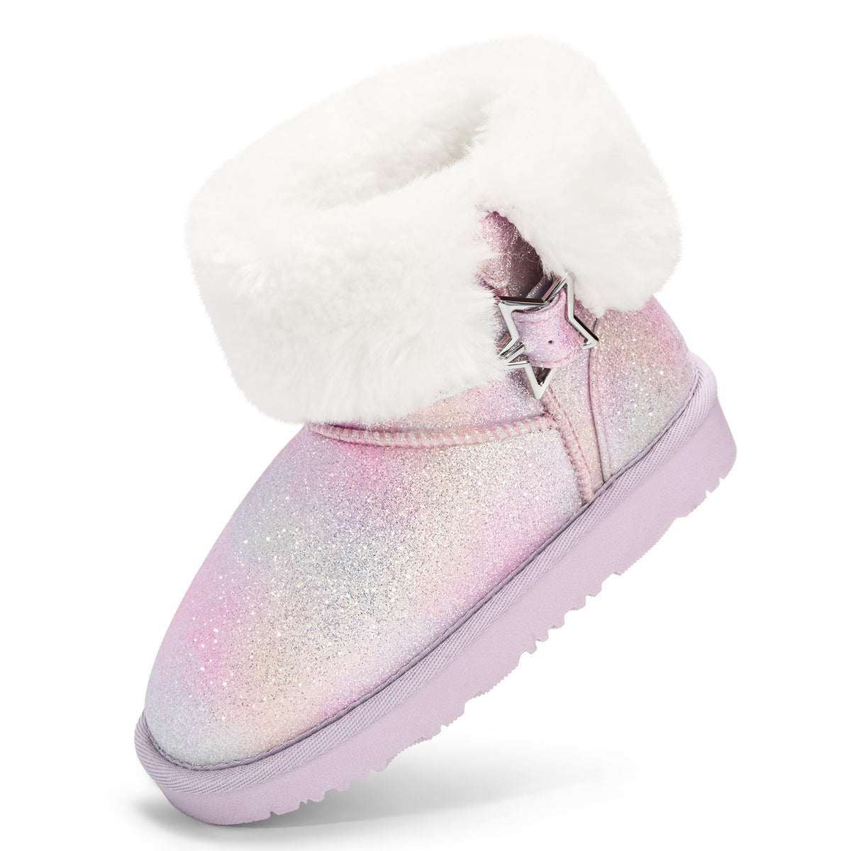 Stelle Girls Winter Boots Faux Fur Lined Fold-Down Collar