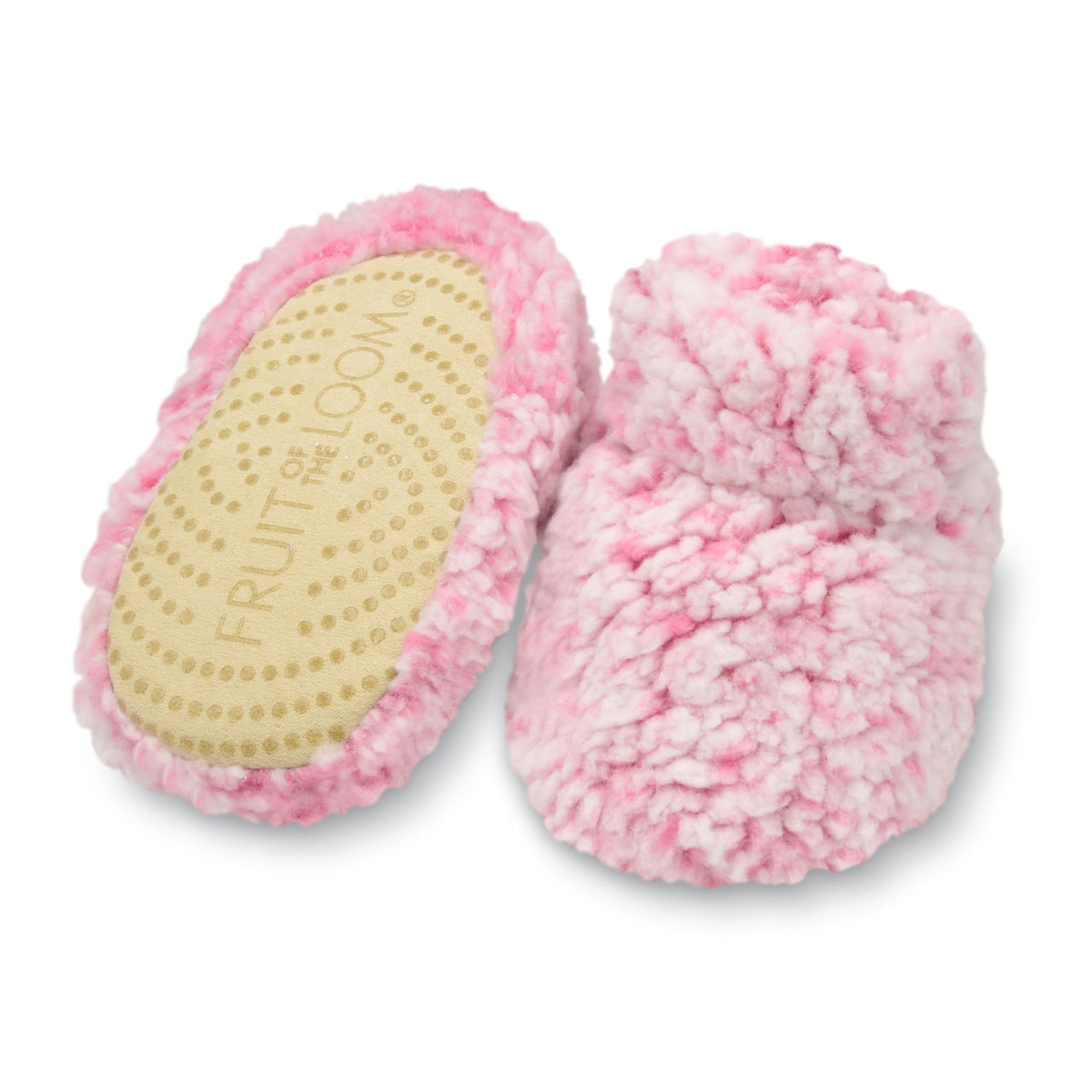Fruit of the Loom Cozy Thermal Wrap Booties with Non-slip Grips for Baby Girls, Boys, Unisex -