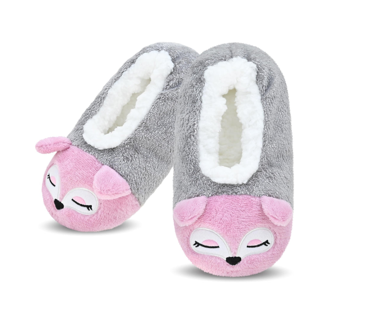 DICUIRD Kids Animal Fleece Slipper Socks Warm Fuzzy Indoor Bedroom Shoes