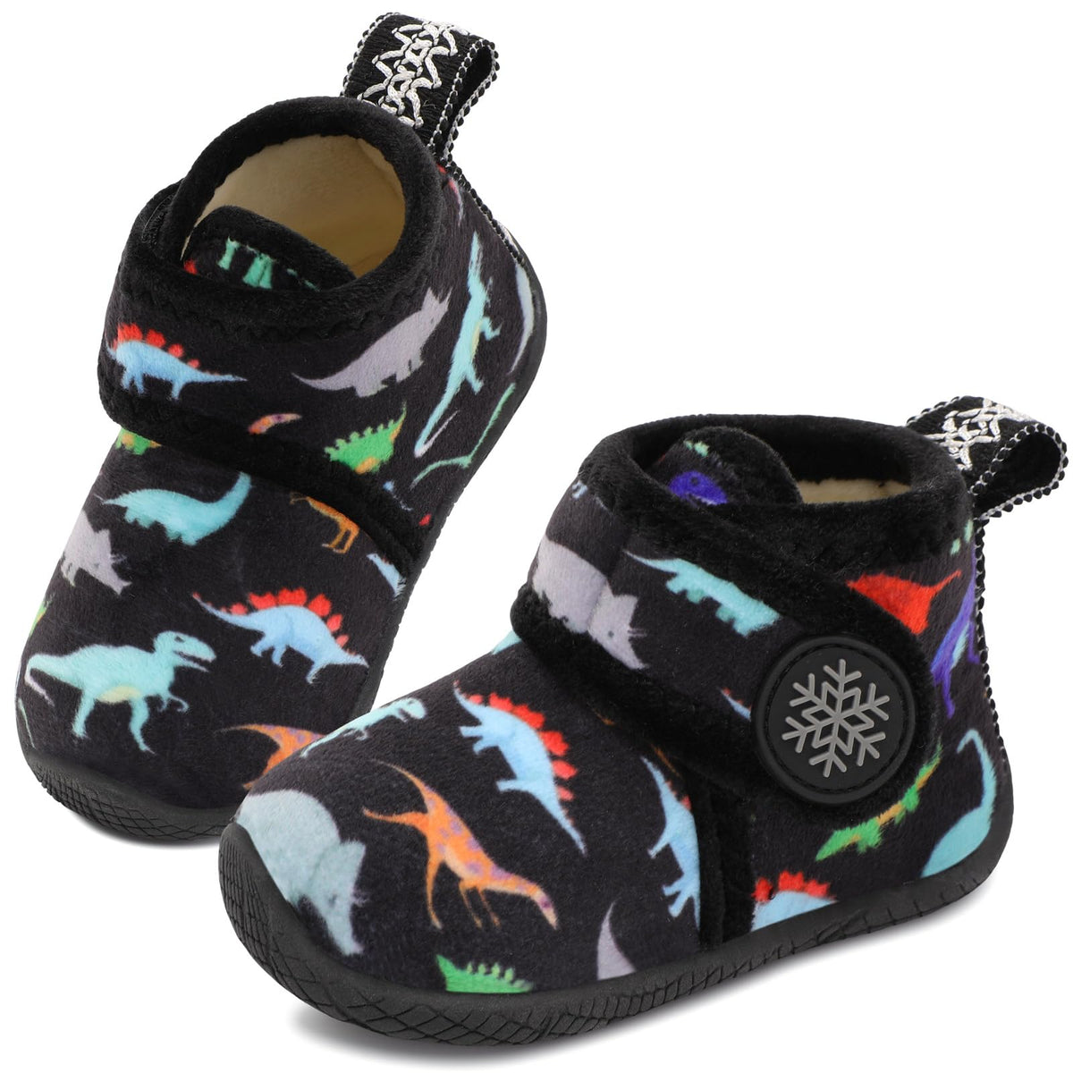 JOINFREE Toddler Fleece Slipper Booties Boys Girls Warm Winter House Shoes