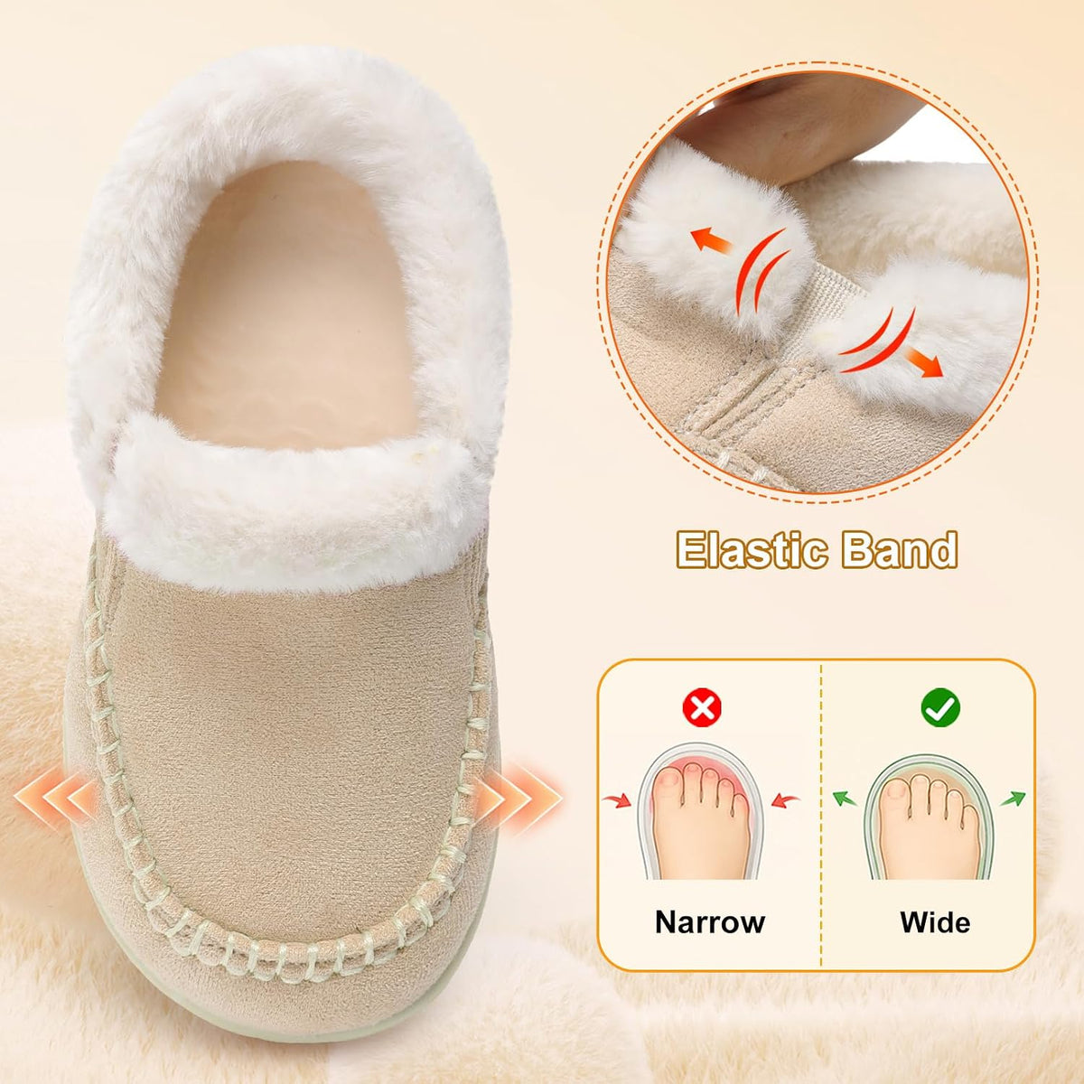 LeIsfIt Kids Slippers Boys Girls Warm Memory Foam Fuzzy House Shoes