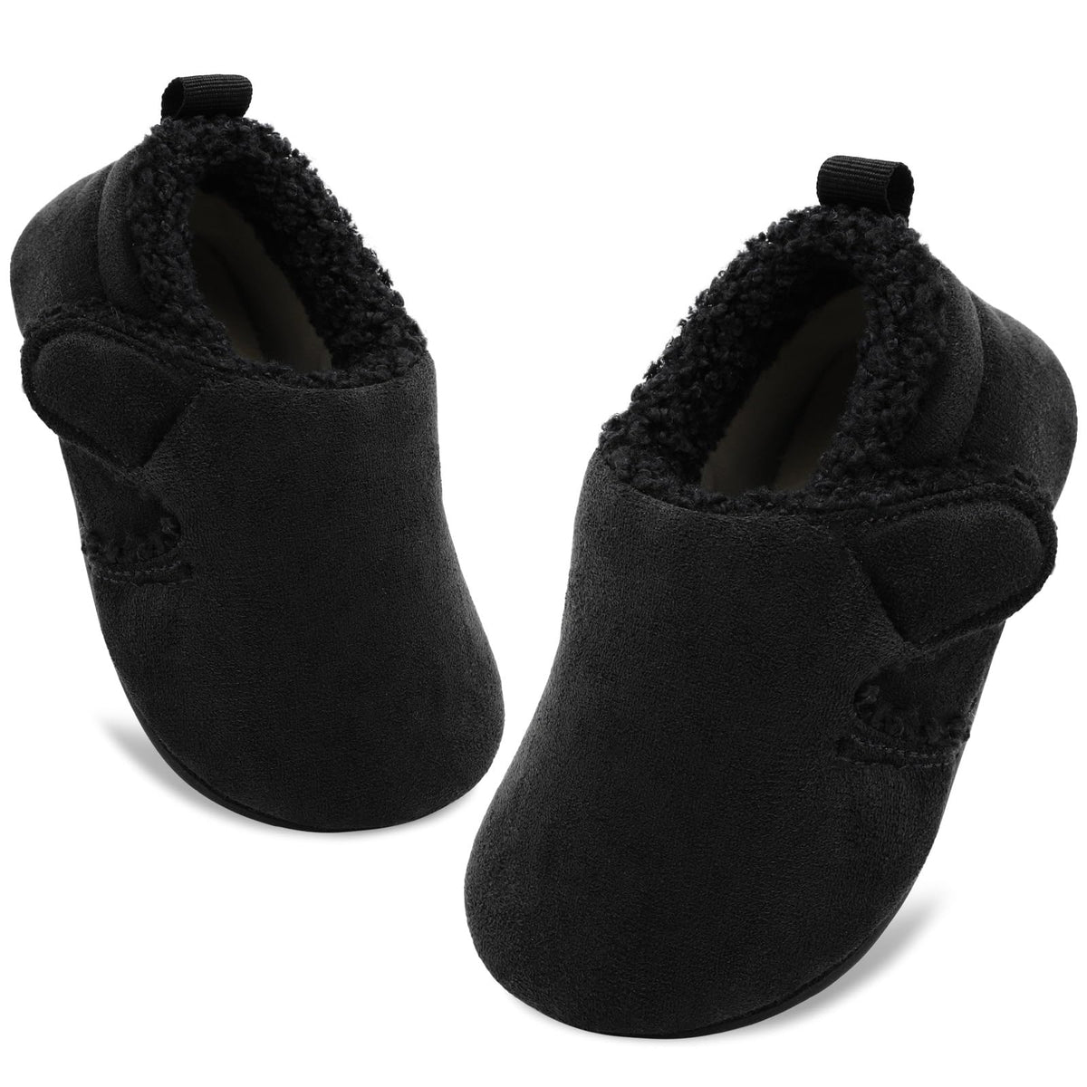 JOINFREE Toddler Slippers Boys Girls Adjustable House Shoes Barefoot Sock Shoes with Rubber Sole Baby Comfort Warm Indoor Outdoor Walking Shoe