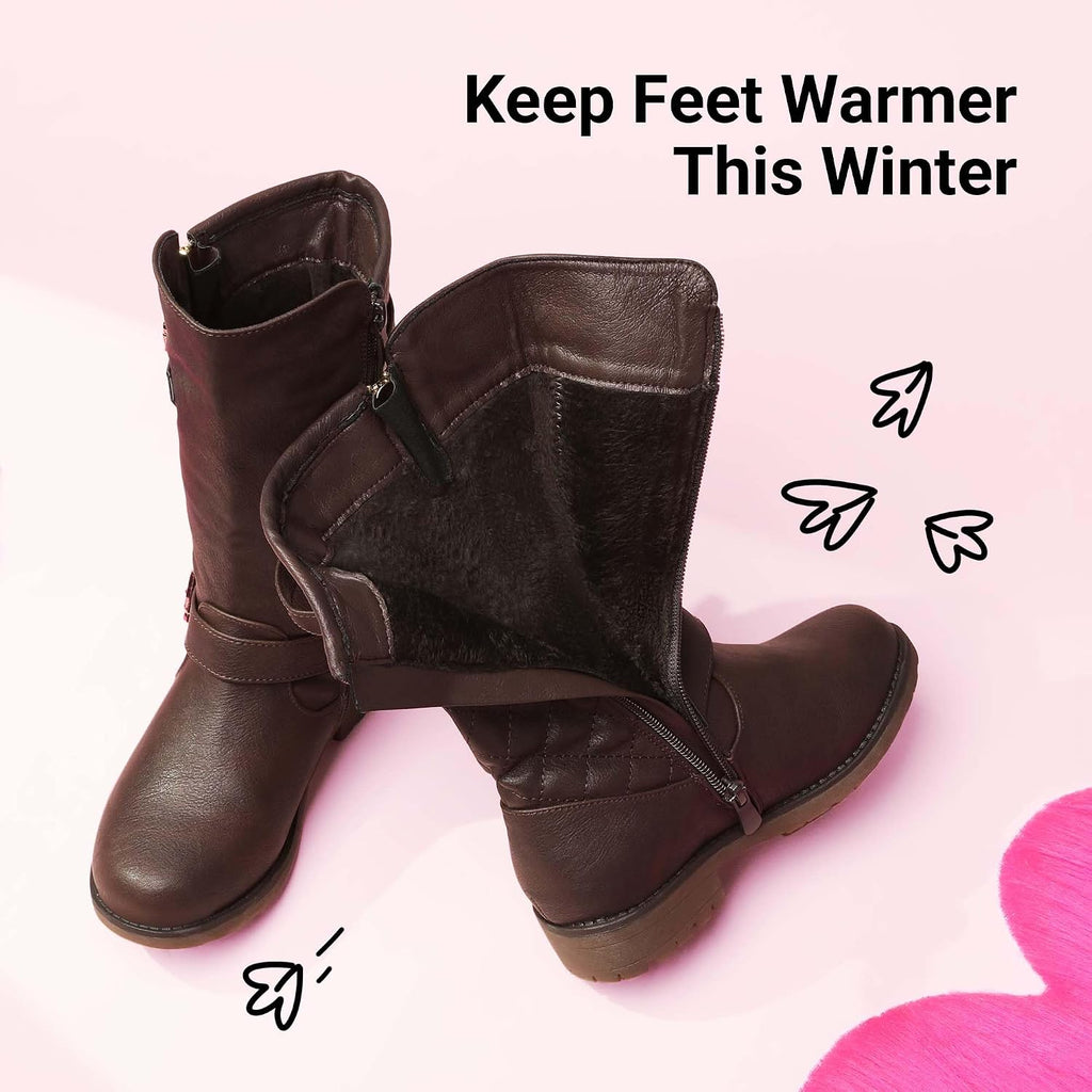 DREAM PAIRS Girls Riding Knee High Boots