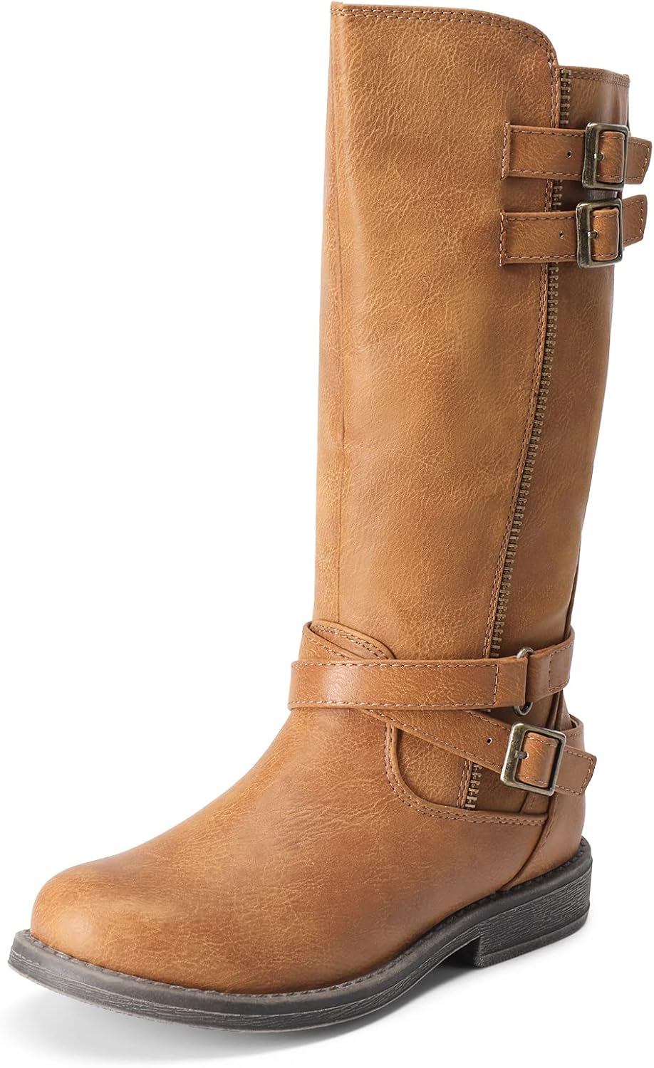DREAM PAIRS Girls Knee High Riding Boots