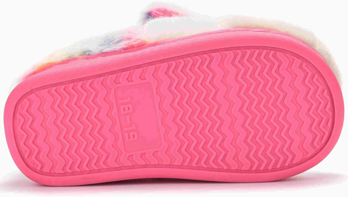 Ainikas Girls Plush House Slippers Toddler Kids Fuzzy Slippers