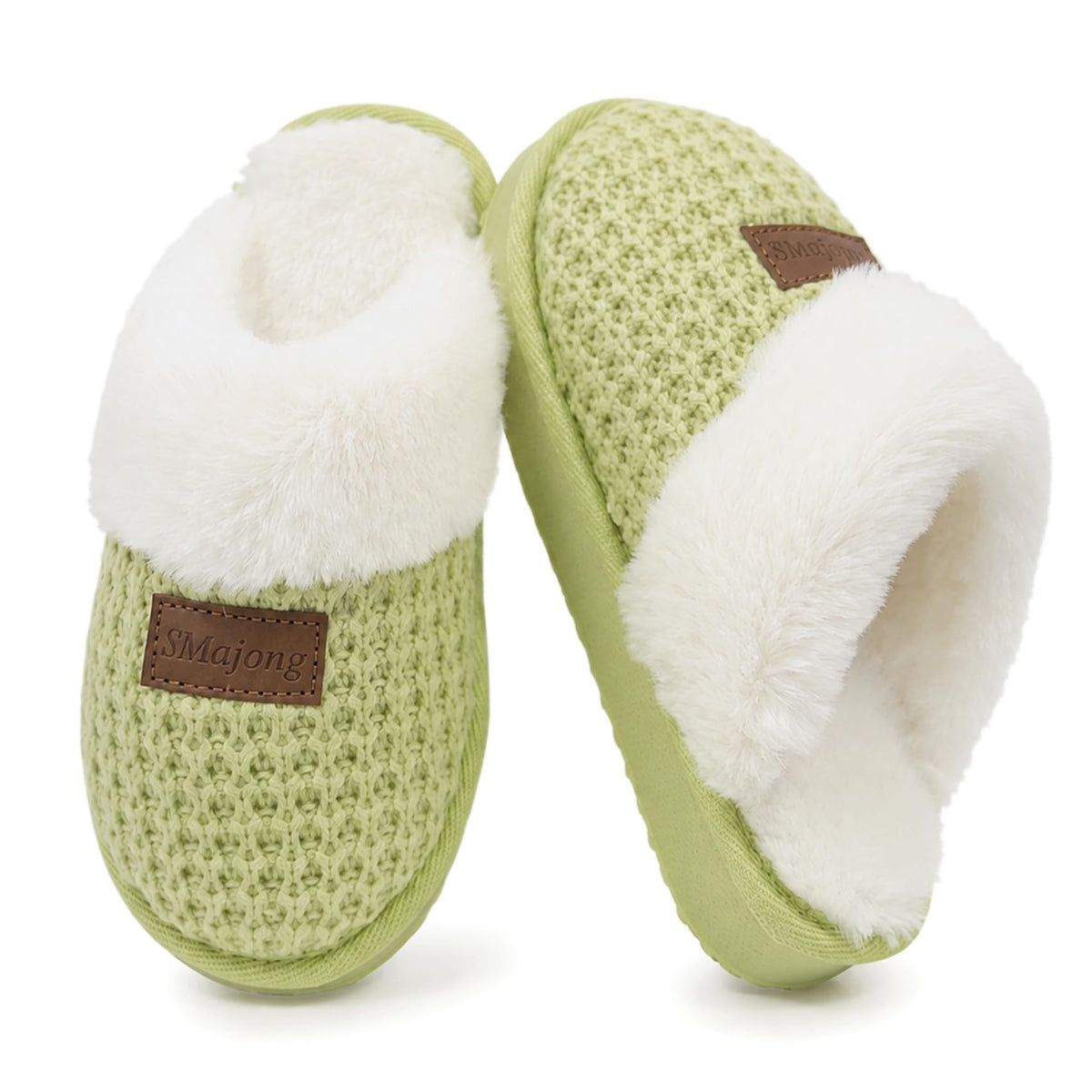 SMajong Kids Slippers Girls Boys Plush Lined
