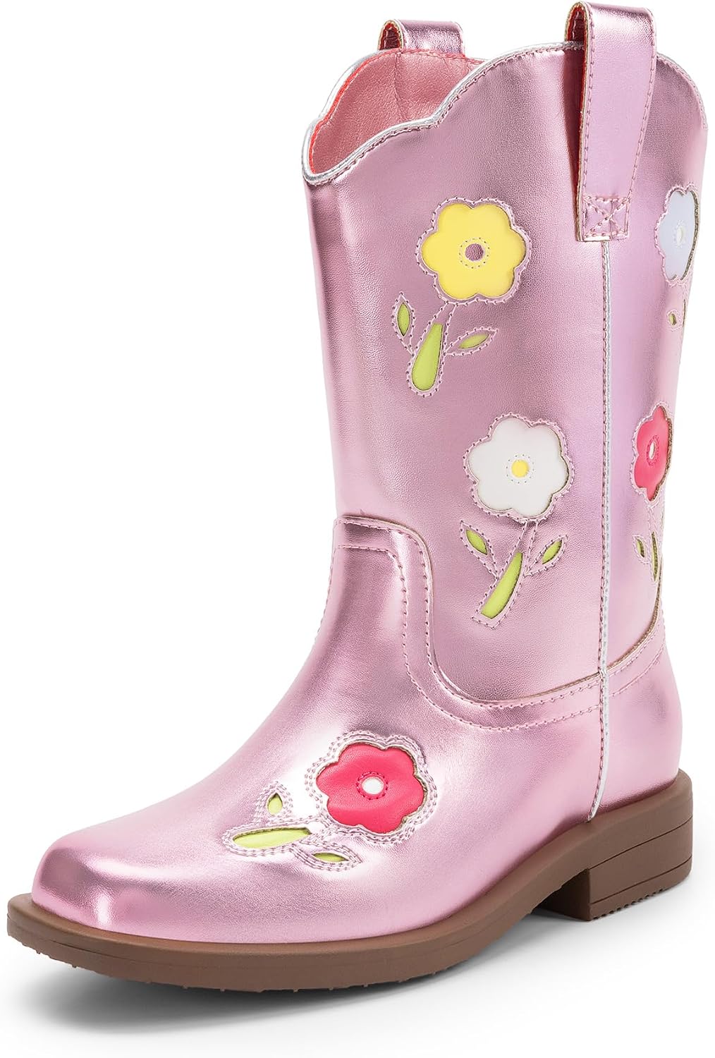 DREAM PAIRS Girls Cowboy Cowgirl Boots