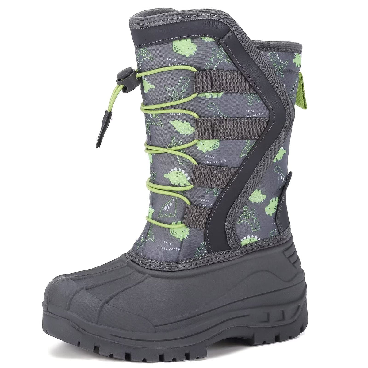 CIOR Kids Waterproof Winter Snow Boots,Warm Fur Lined