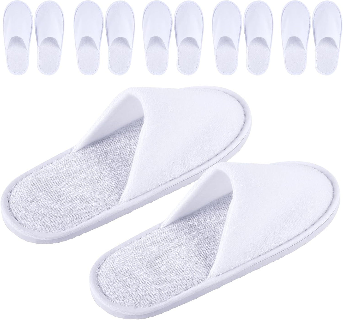 6 Pairs of Spa Slippers for Kids Hotel Babouches Disposable Outdoor Travel Swimming Camping House Boys Girls Slipper Non-slip Soles for Children 6-10 Years Old