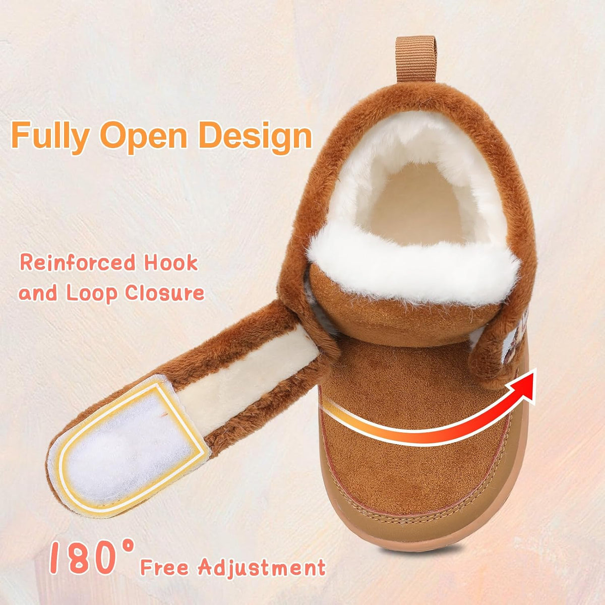 Scurtain Toddler Slippers Girl Boy House Shoes Baby Fuzzy Winter Boots