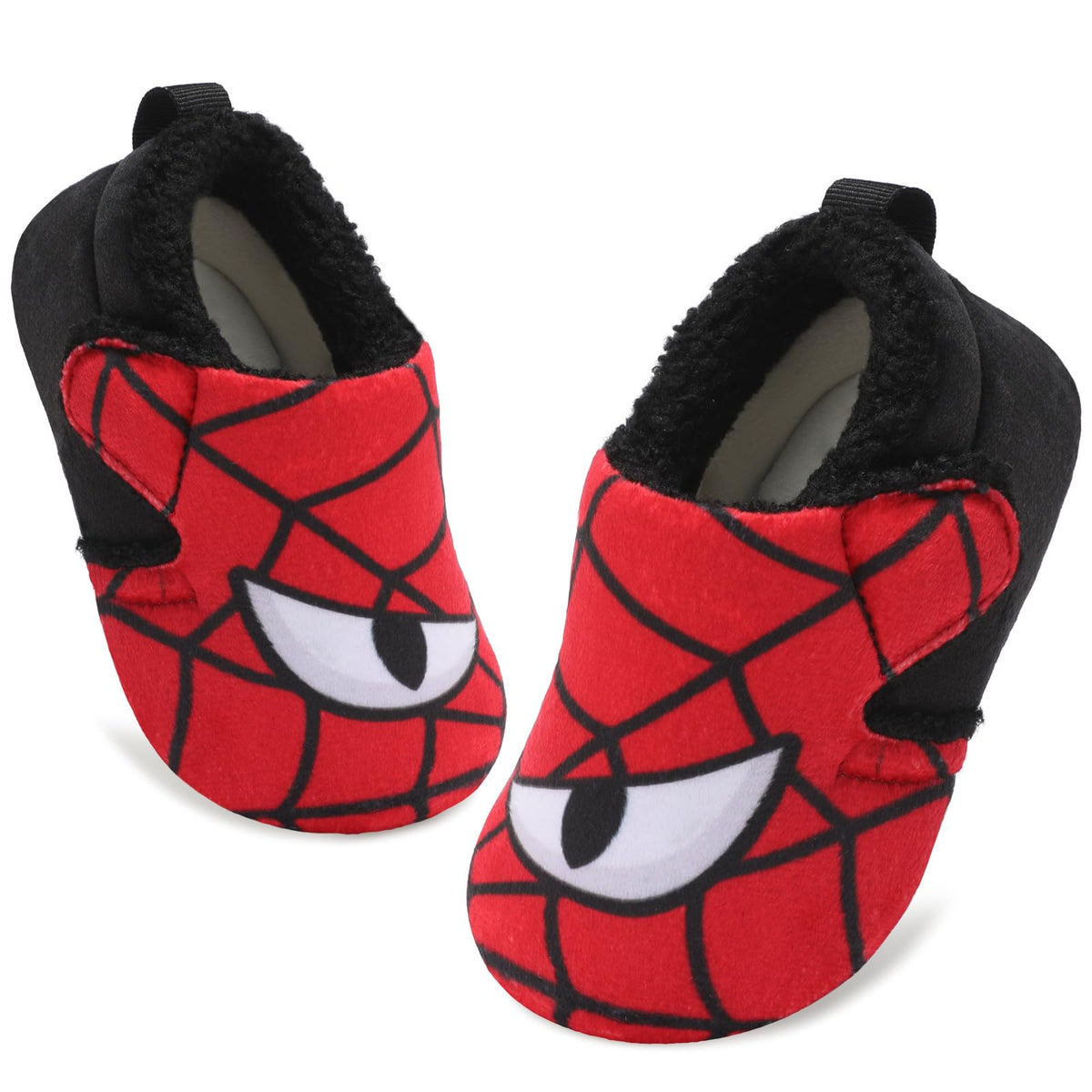 JOINFREE Toddler Slippers Boys Girls Adjustable House Shoes Barefoot Sock Shoes with Rubber Sole Baby Comfort Warm Indoor Outdoor Walking Shoe