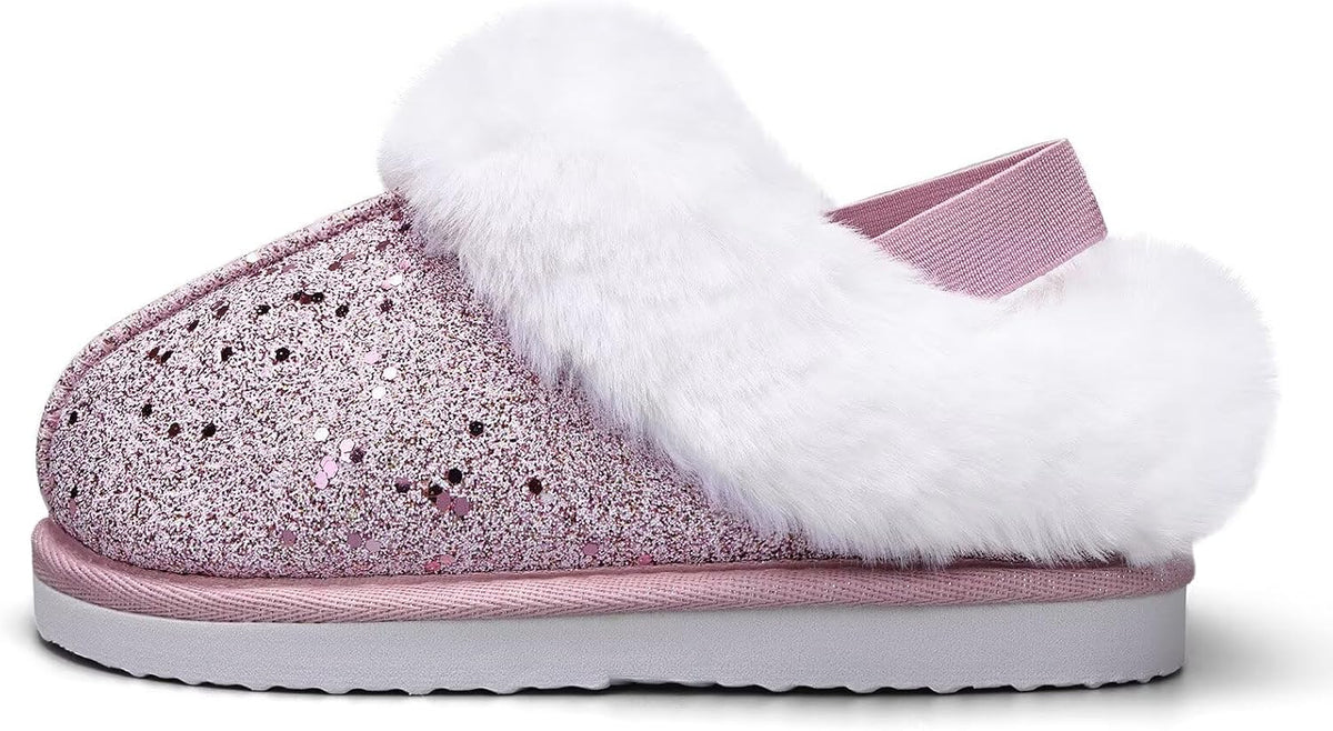 IceUnicorn Toddler Slippers with Backstrap Girls Boys Fuzzy House Shoes