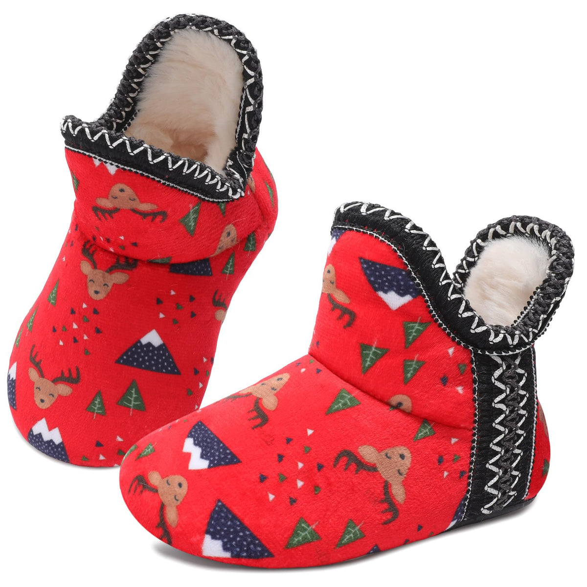 LeIsfIt Toddler Slippers Girls Boys Warm Plush Lined House Shoes