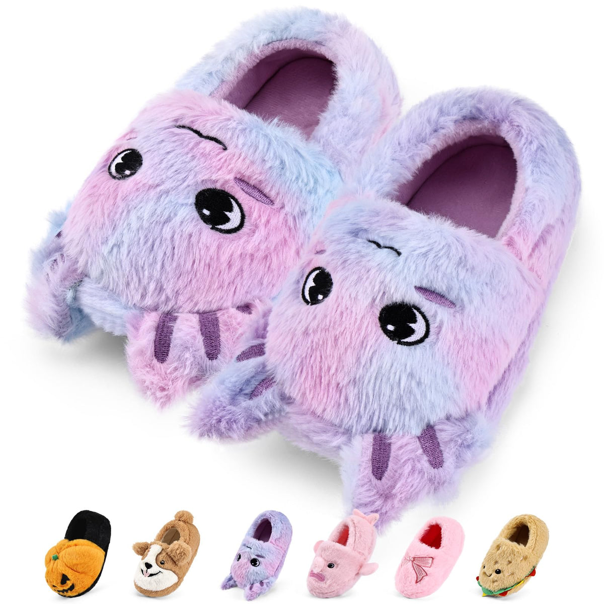WateLves Toddler Slippers Boys Girls Full Wrapped Winter Shoes