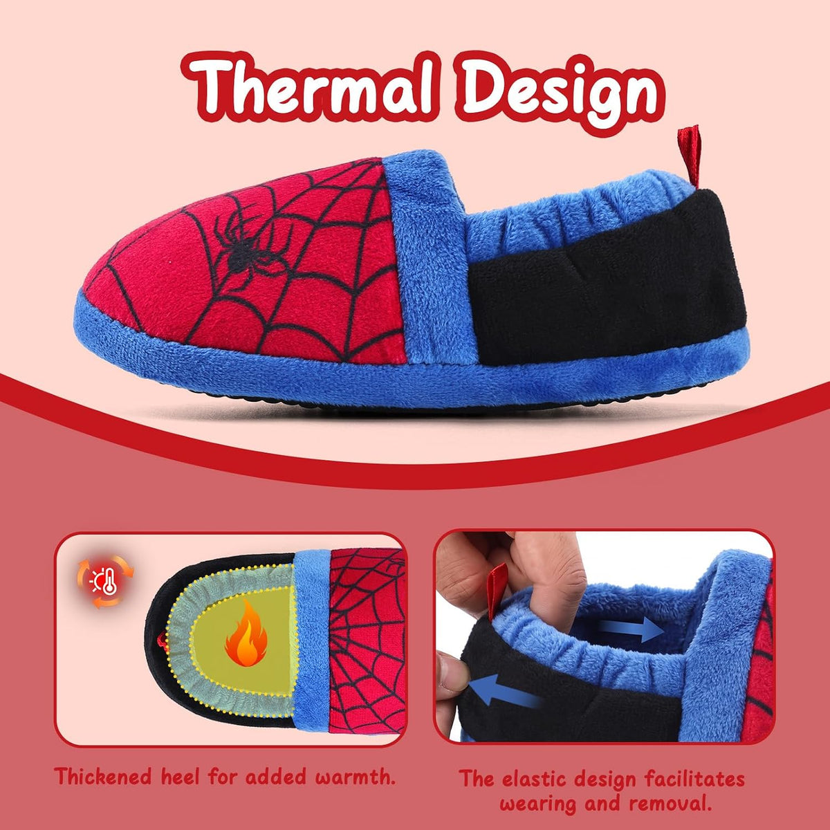 IceUnicorn Kids Slippers Boys Girls Plush Warm House Shoes Non-Slip Soft Memory Foam Comfort Home Slippers for Indoor Outdoor