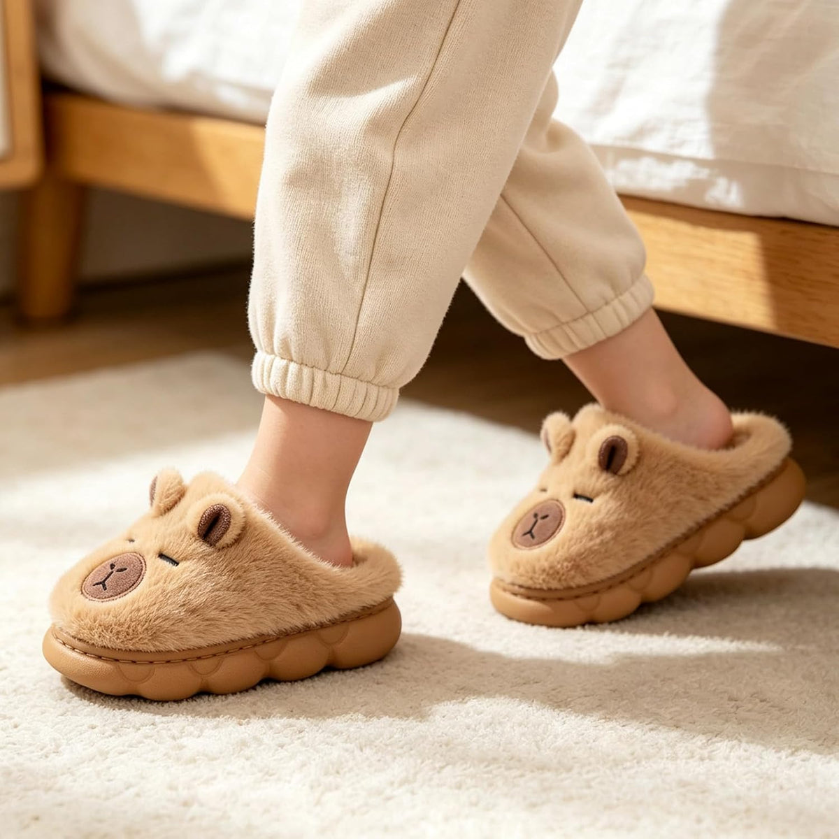 Kids Slippers Girls Boys House Shoes Plush Animal Capybara Slippers Toddler