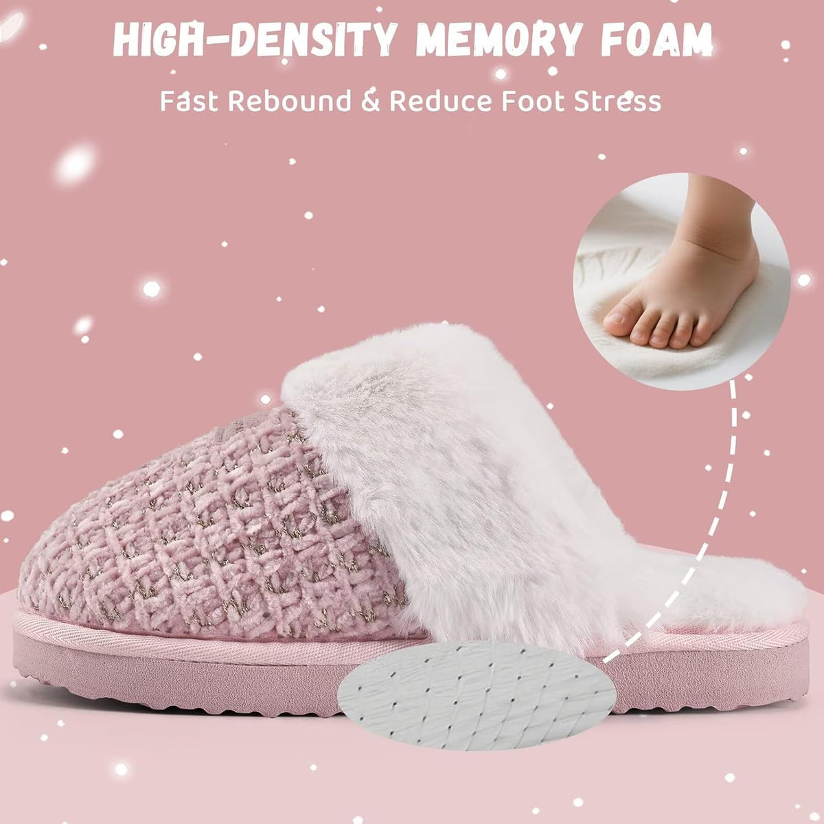 IceUnicorn Kids Slippers Girls Boys Fuzzy House Shoes Bedroom Slides