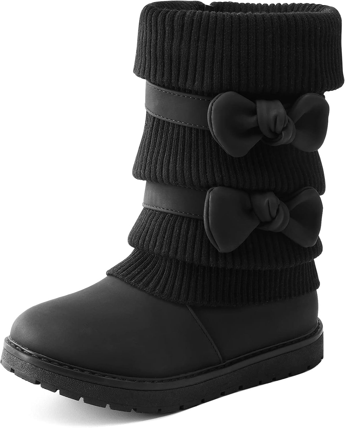 DREAM PAIRS Girls Winter Mid Calf Snow Boots