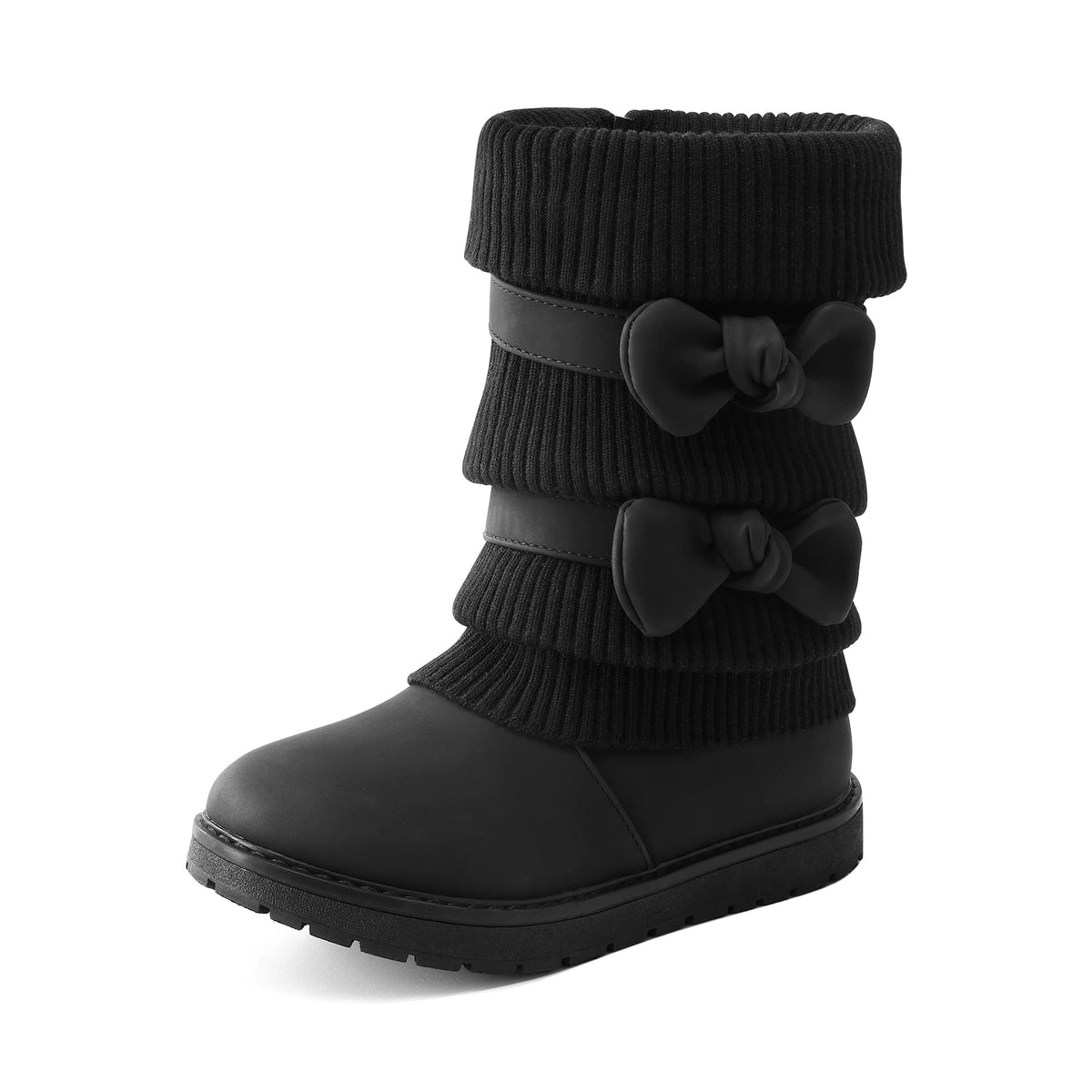 DREAM PAIRS Girls Winter Mid Calf Snow Boots