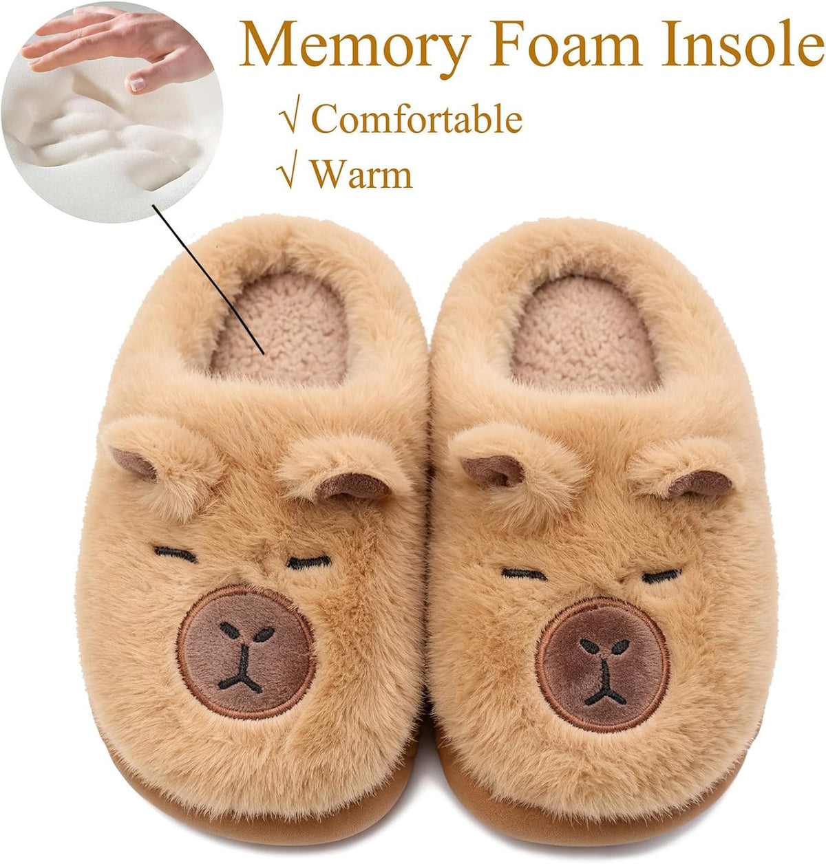 Kids Slippers Girls Boys House Shoes Plush Animal Capybara Slippers Toddler