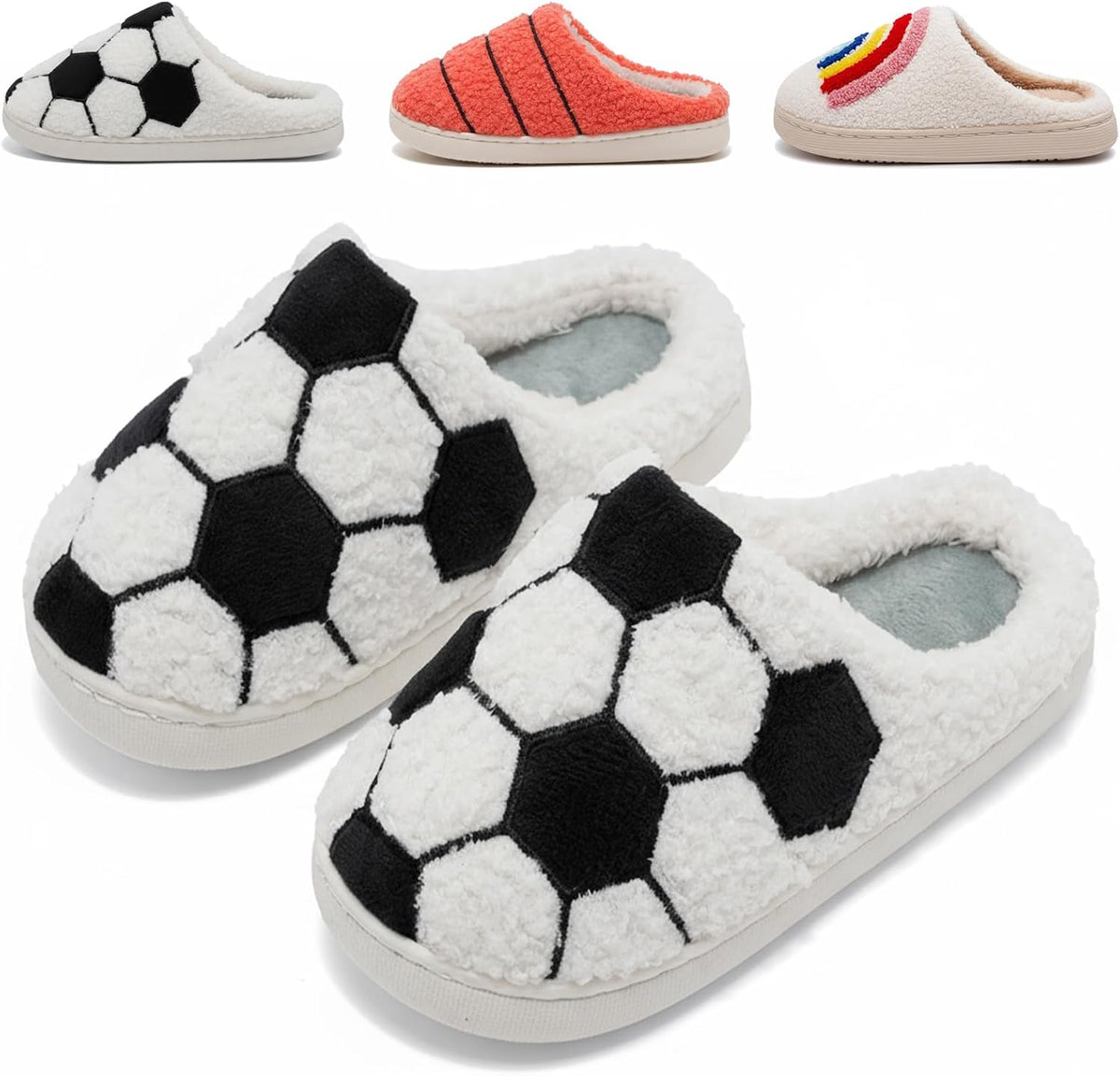 Kids Slippers Boys Girls Warm Winter House Slippers Fuzzy Soft Plush Bedroom Non-Slip Memory Foam Home Shoes