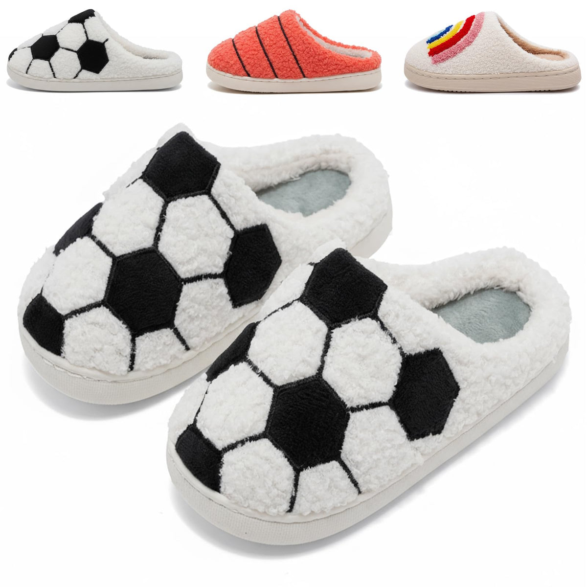 Kids Slippers Boys Girls Warm Winter House Slippers Fuzzy Soft Plush Bedroom Non-Slip Memory Foam Home Shoes