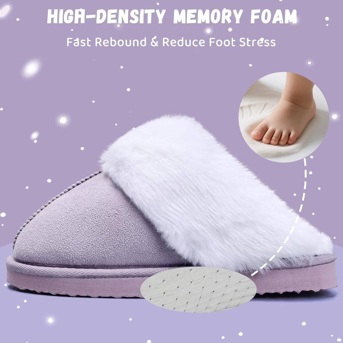 IceUnicorn Kids Slippers Girls Boys Fuzzy House Shoes Bedroom Slides