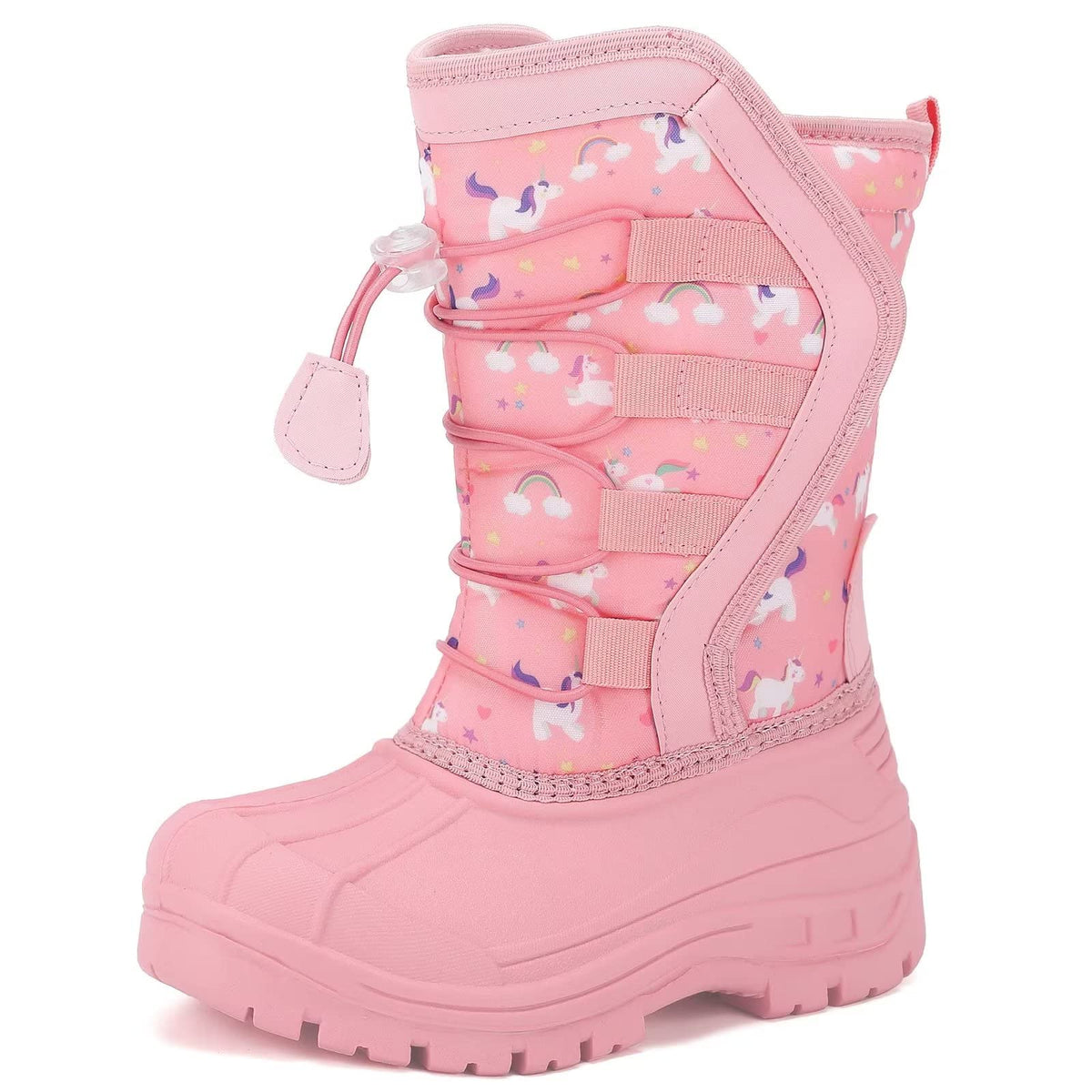 CIOR Kids Waterproof Winter Snow Boots,Warm Fur Lined