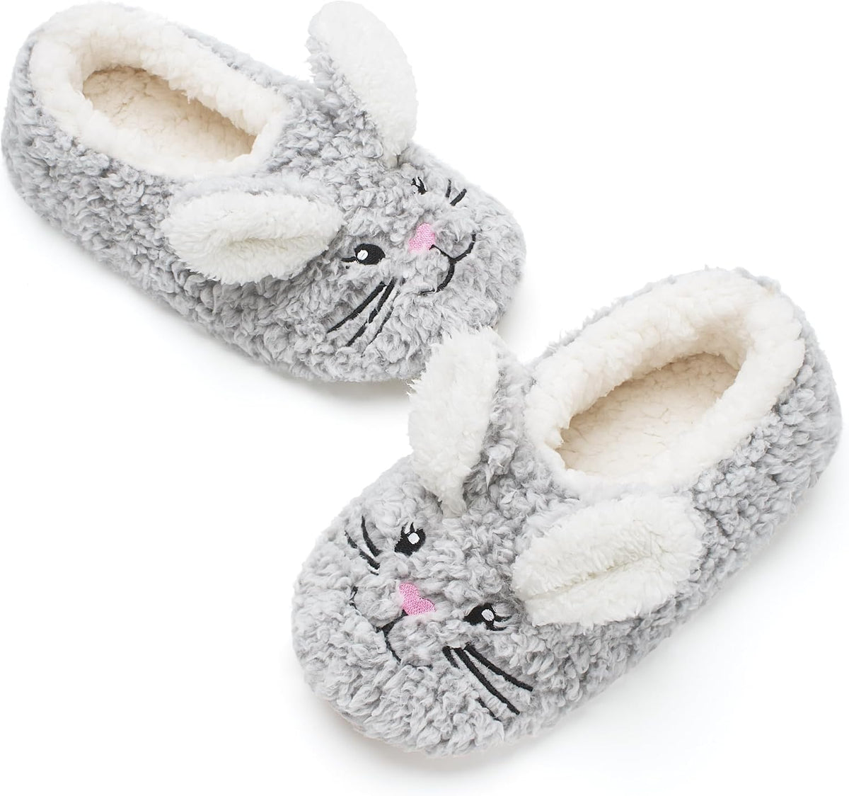 Cozylook Cute Animal Slippers for Women and Kids Fuzzy Non Slip Soft Sole