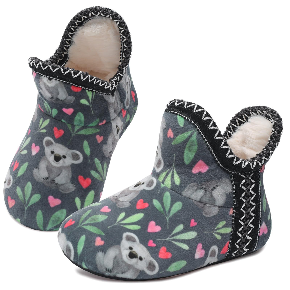 LeIsfIt Toddler Slippers Girls Boys Warm Plush Lined House Shoes