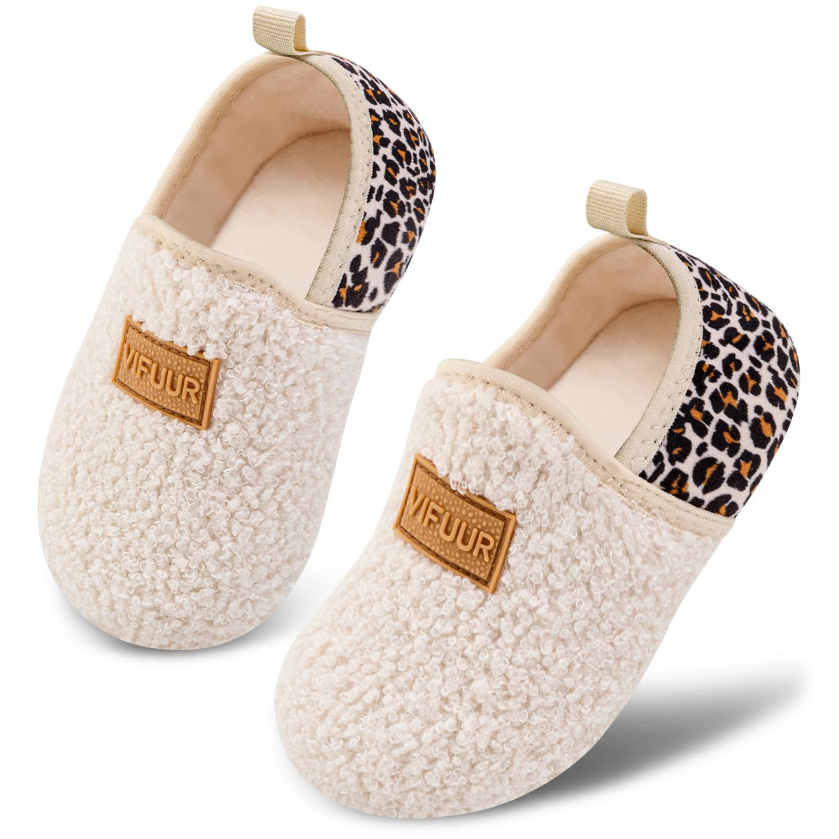 VIFUUR Kids Boys Girls House Slippers Babys Slip on Barefoot Socks Tollder