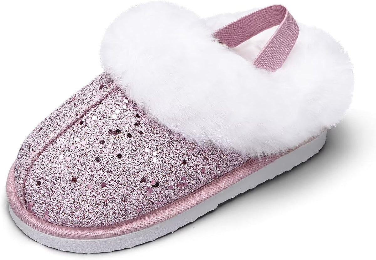 IceUnicorn Toddler Slippers with Backstrap Girls Boys Fuzzy House Shoes