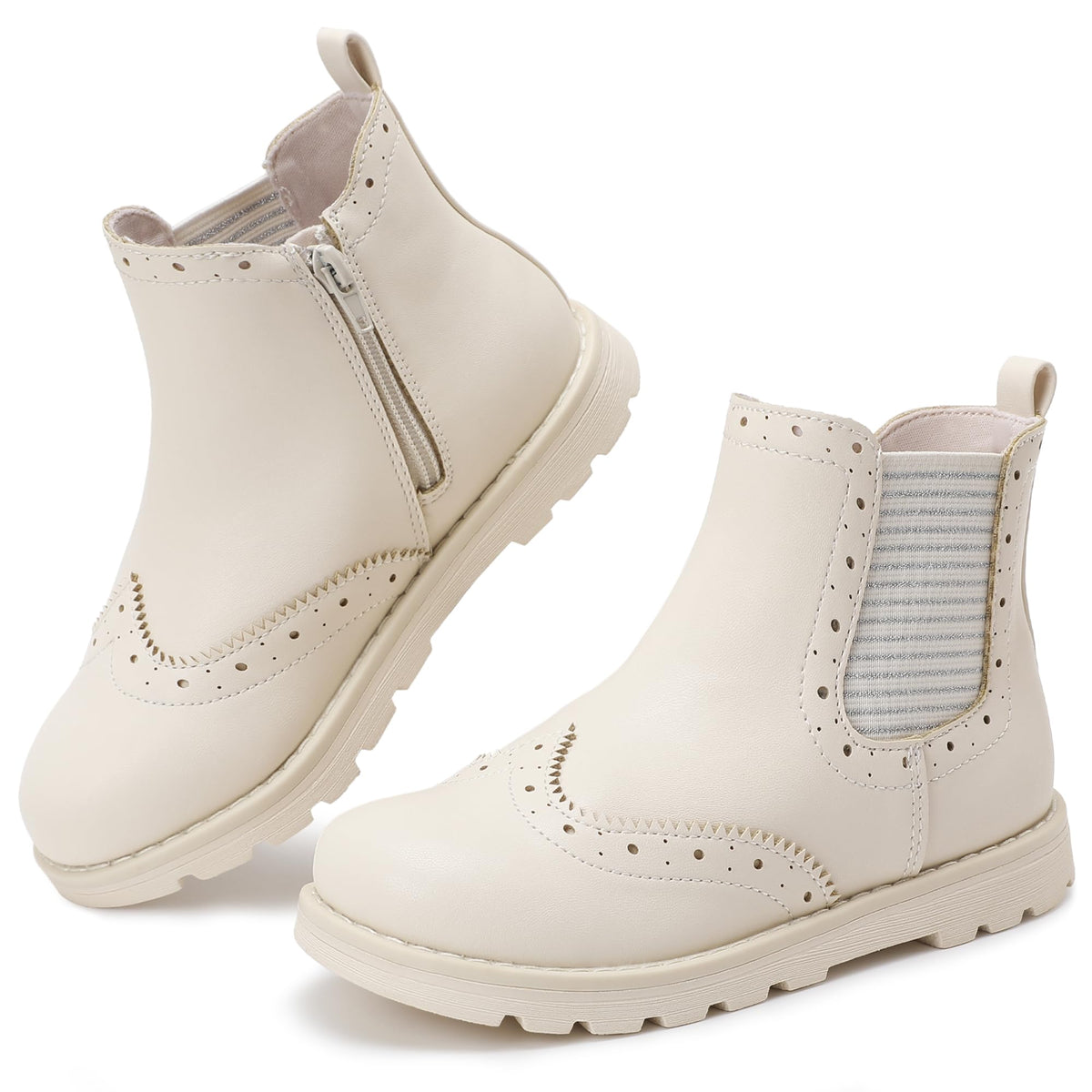 Girls Chelsea Ankle Boots Leather Comfort Shoes for Little/Big Kid
