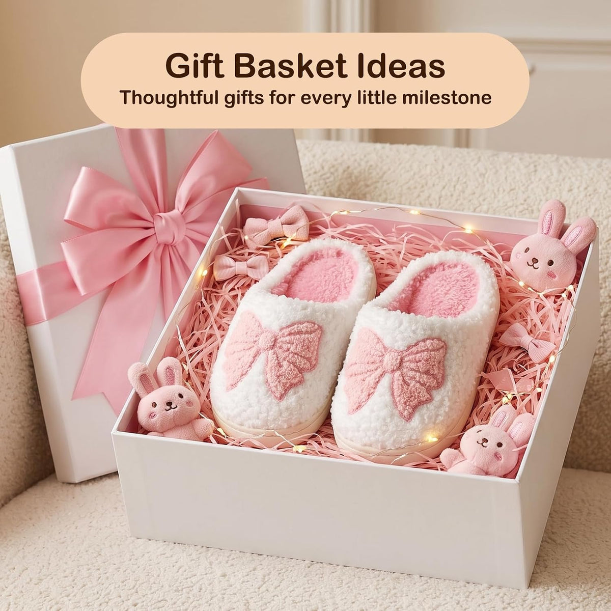 Toddler Boys and Girls Non-Slip Warm Plush House Slippers