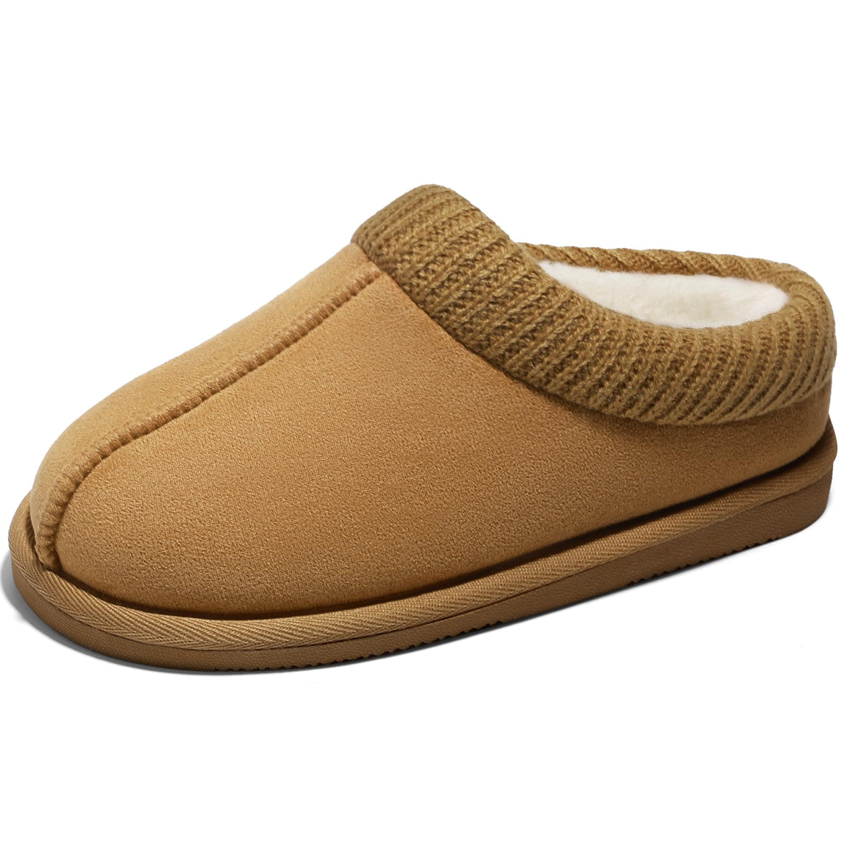 MIXIN Girls Winter Slippers Fuzzy Warm Slip-On House Shoes with Durable Sole for Indoor & Outdoor for Little/Big Kid