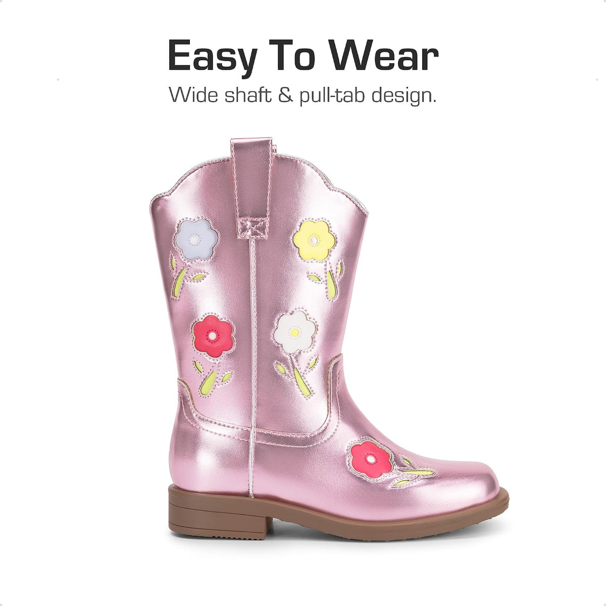 DREAM PAIRS Girls Cowboy Cowgirl Boots