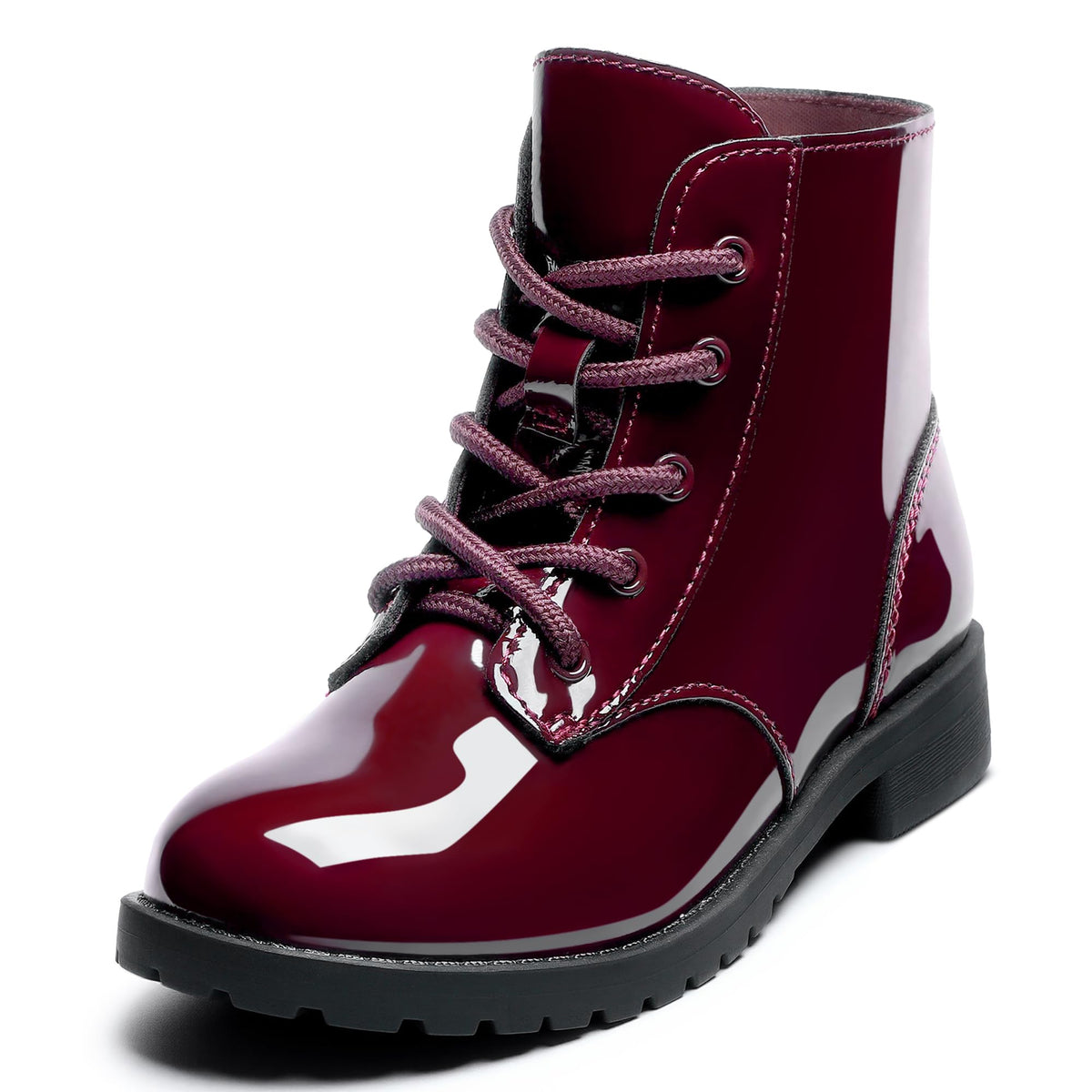 Boys Girls Ankle Combat Boots Kid Shoes with Zipper