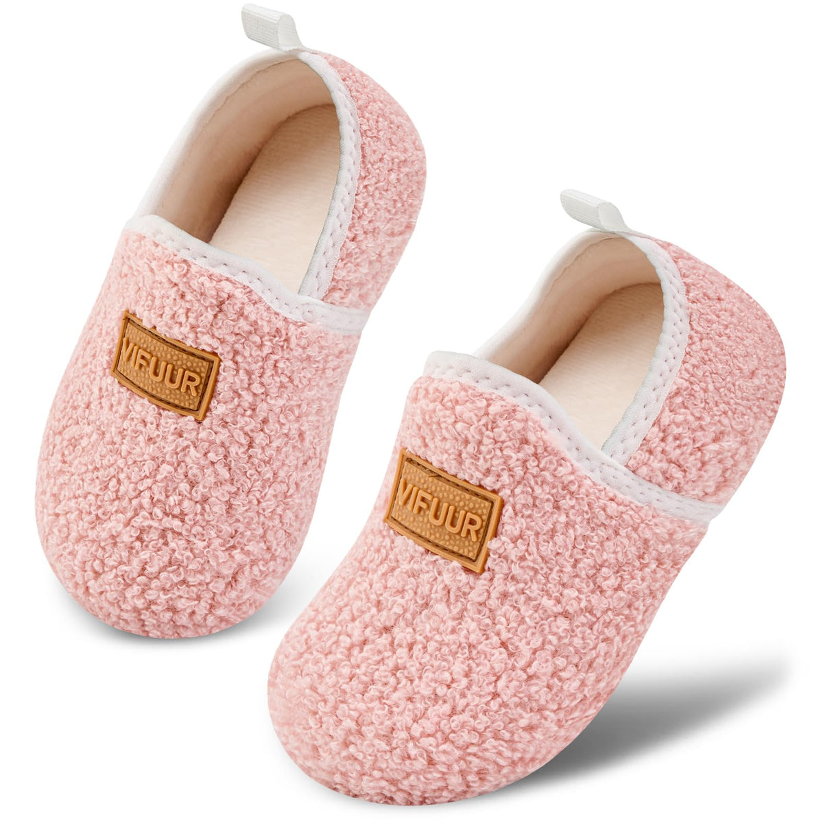VIFUUR Kids Boys Girls House Slippers Babys Slip on Barefoot Socks Tollder