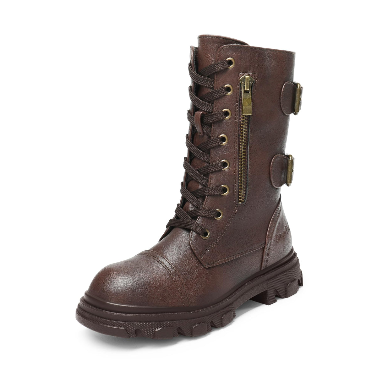 DREAM PAIRS Girls Combat Ankle Boots