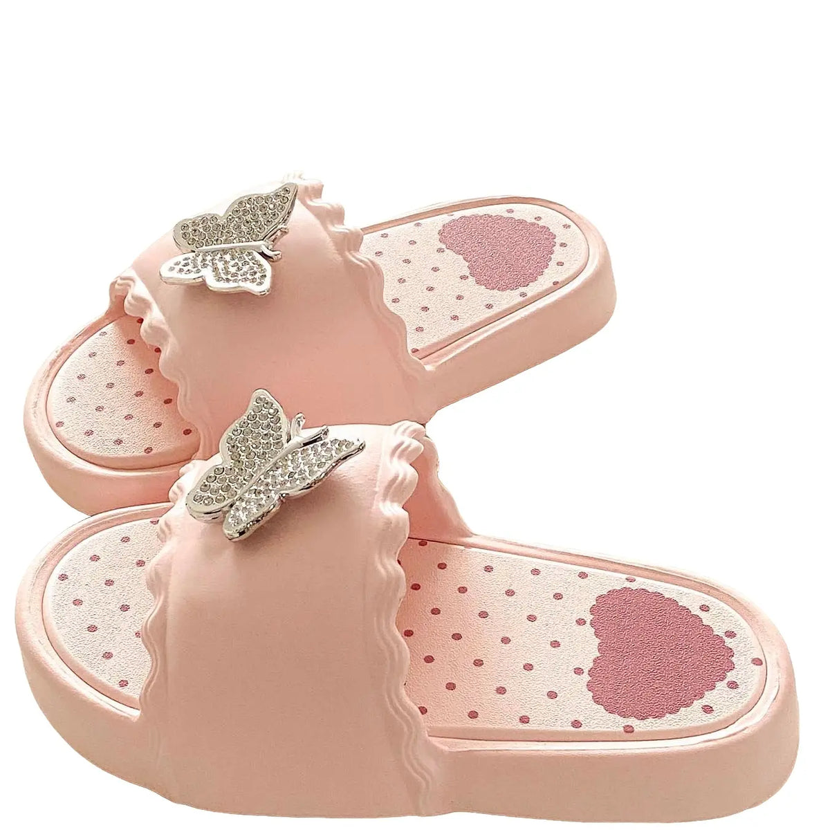 Summer New Student Sweet Girl Style Sandals, Eva Soft Sole, Casual Home & Outdoor, Fashionable Beach Shoes, Comfortable Lightweight Flip Flops, Butterfly Pattern Slippers, Cute Soft Slippers, Trendy Casual Slippers