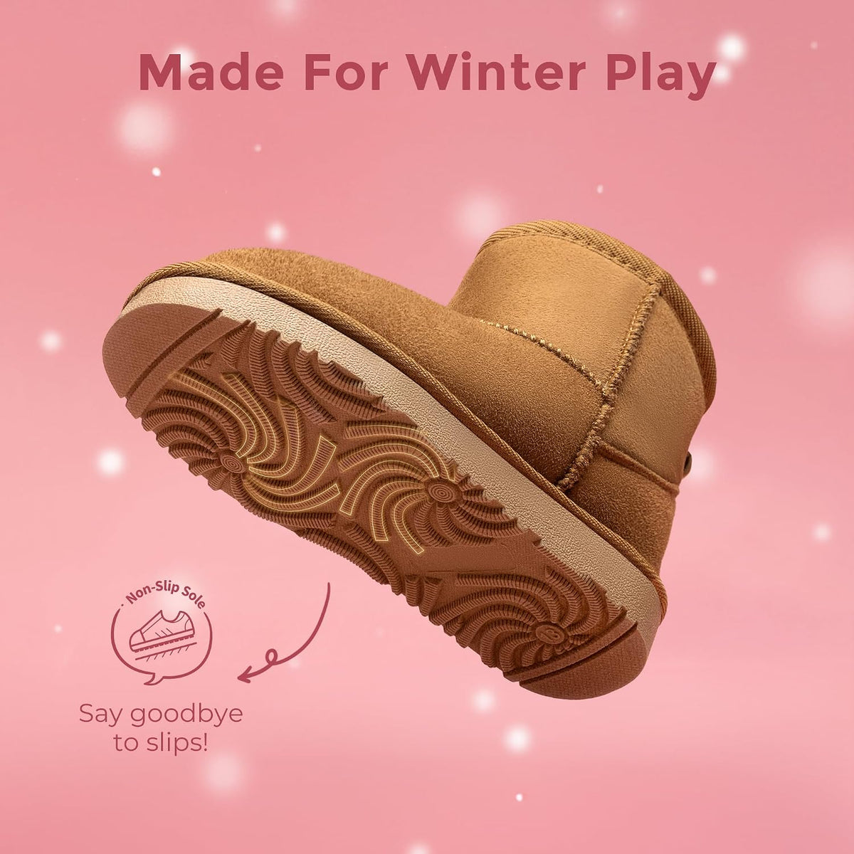 DREAM PAIRS Girls Boots Toddler Kids Winter Shoes