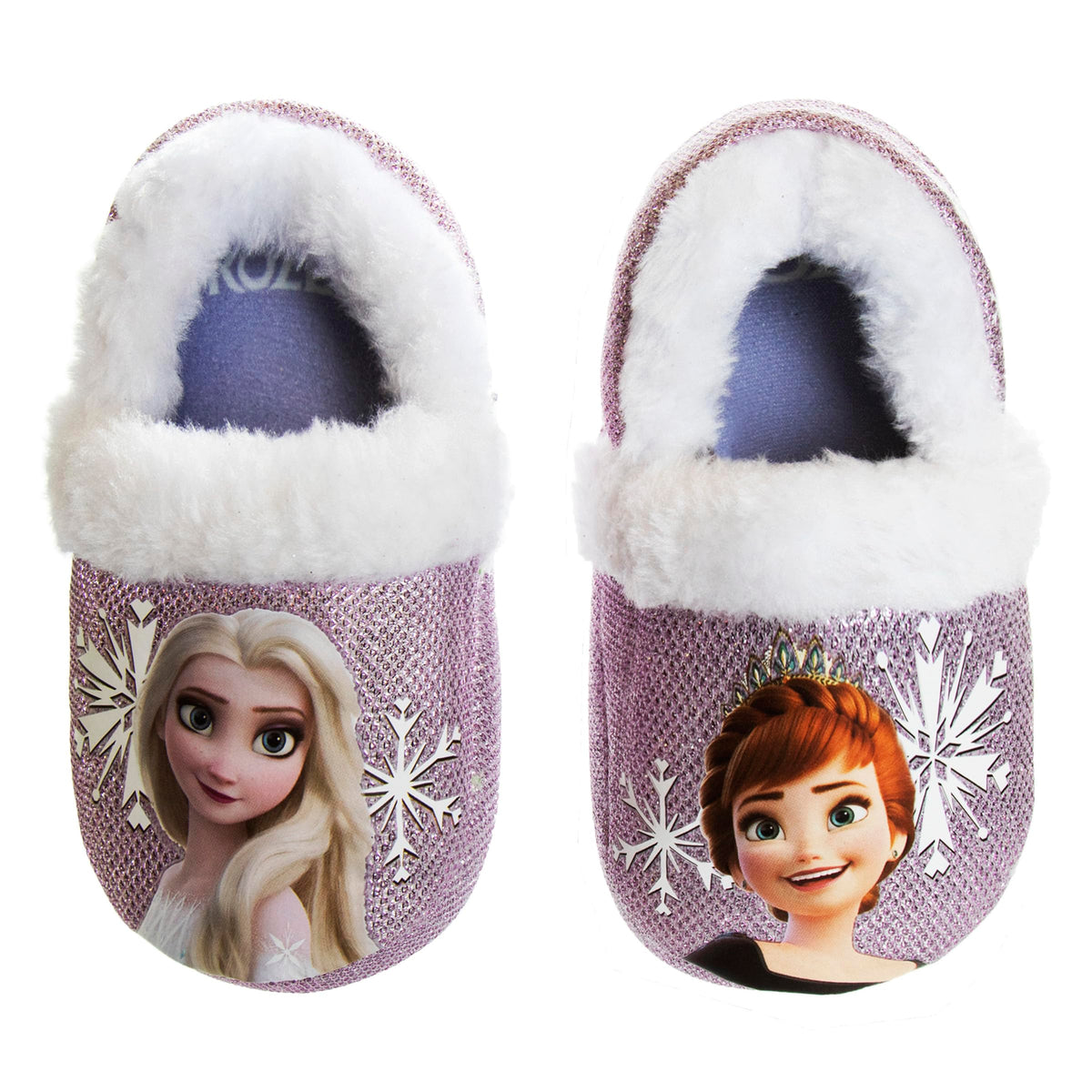 Disney Frozen Elsa Anna Girls Slippers Fluffy Warm Indoor House Slipper