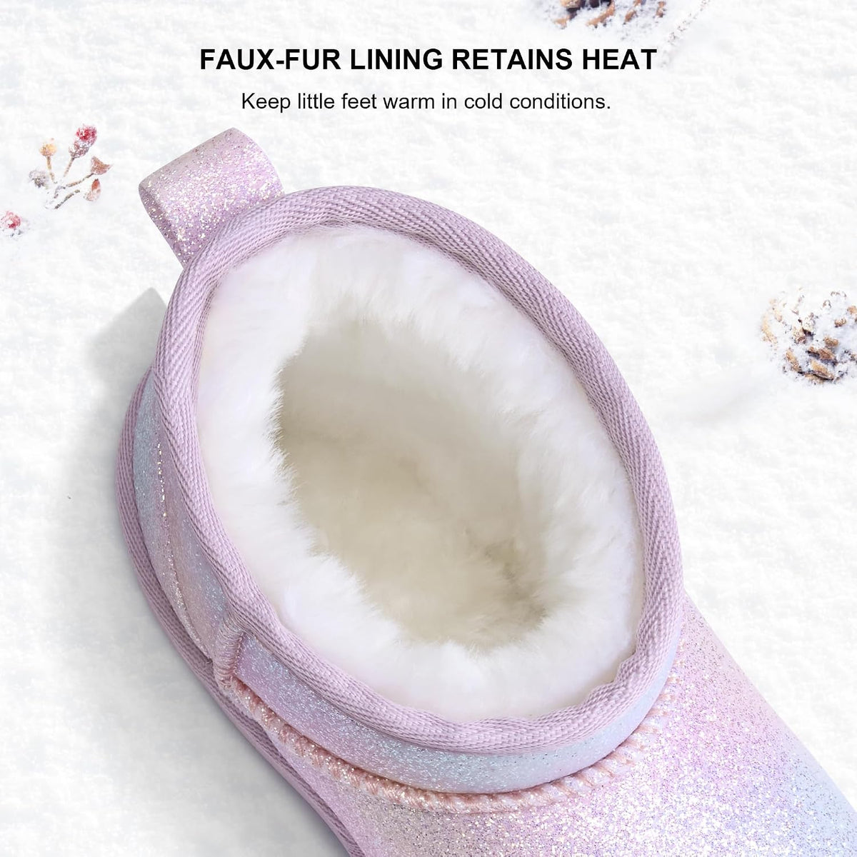 Stelle Kids Snow Boots Girls Boys Winter Ankle Boots