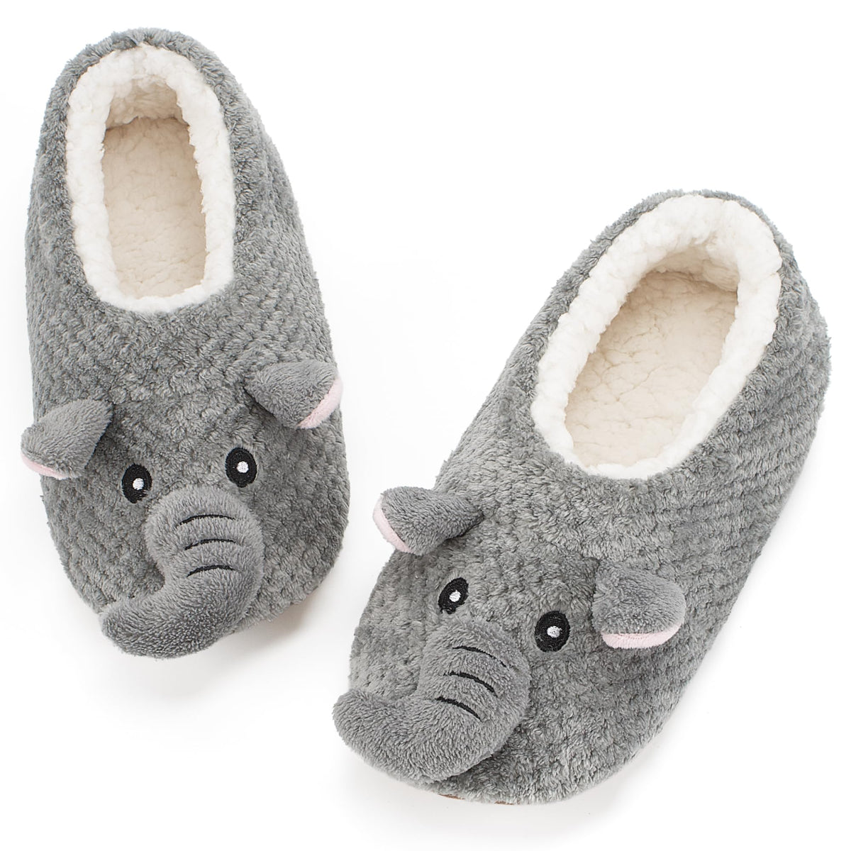 Cozylook Cute Animal Slippers for Women and Kids Fuzzy Non Slip Soft Sole