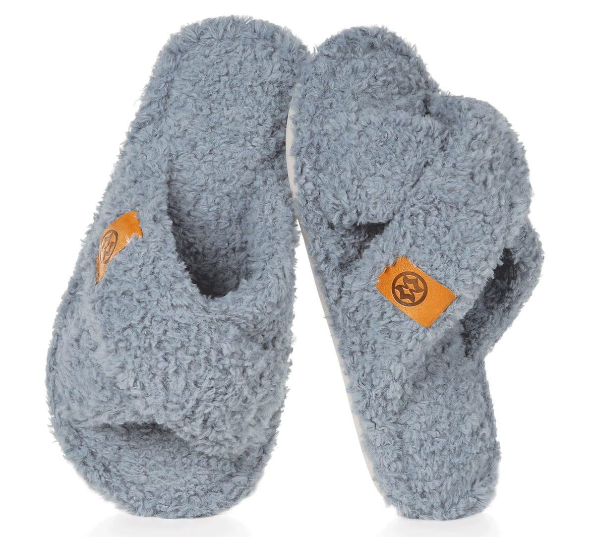 Dokela Fuzzy Open Toe Slippers for Kids Girls Boys House Slipper